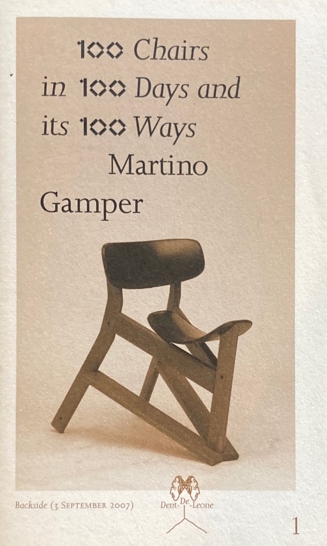 100 Chairs in 100 Days and its 100 Ways Martino Gamper