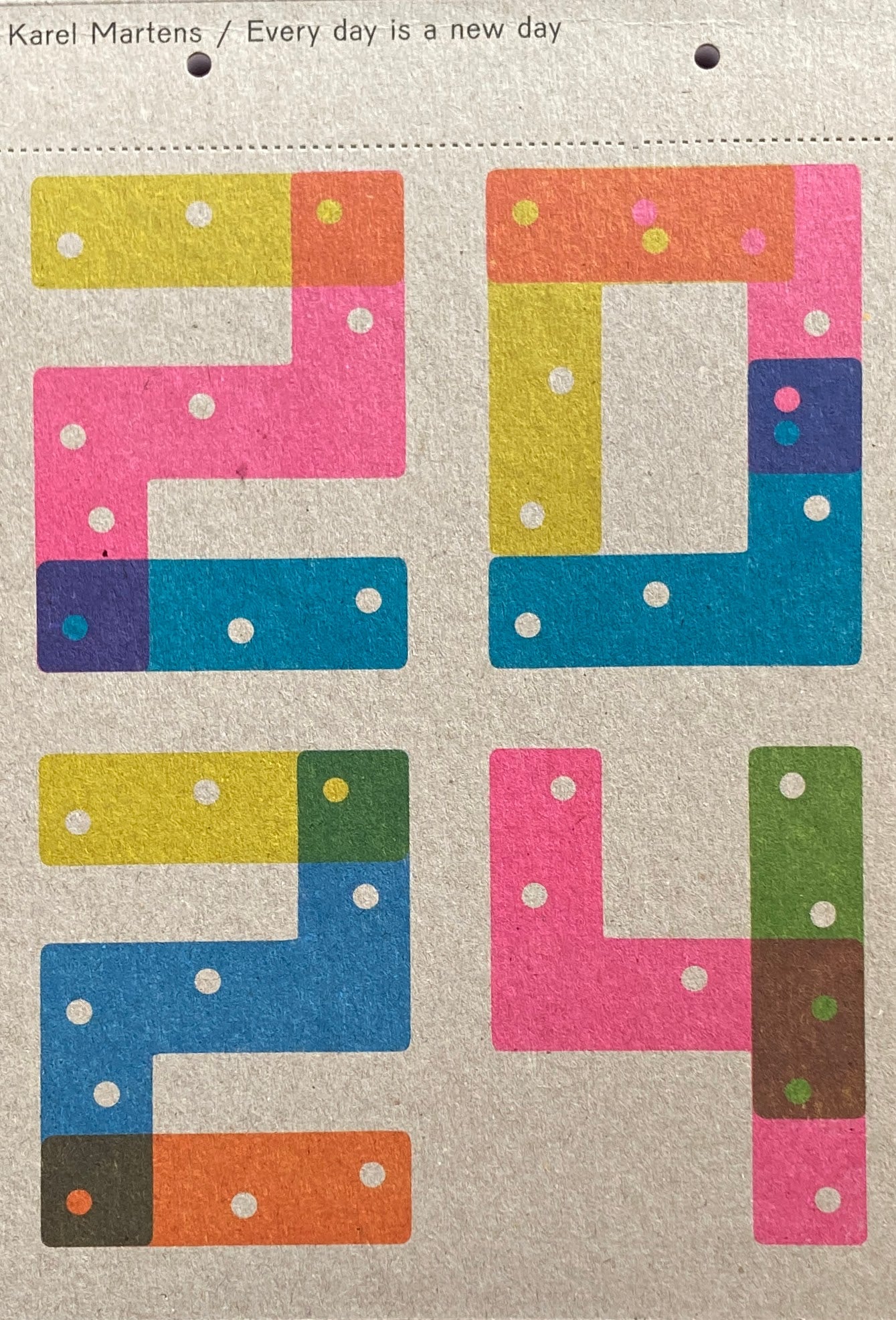 Karel Martens Every day is a new day 2024 日めくりカレンダー