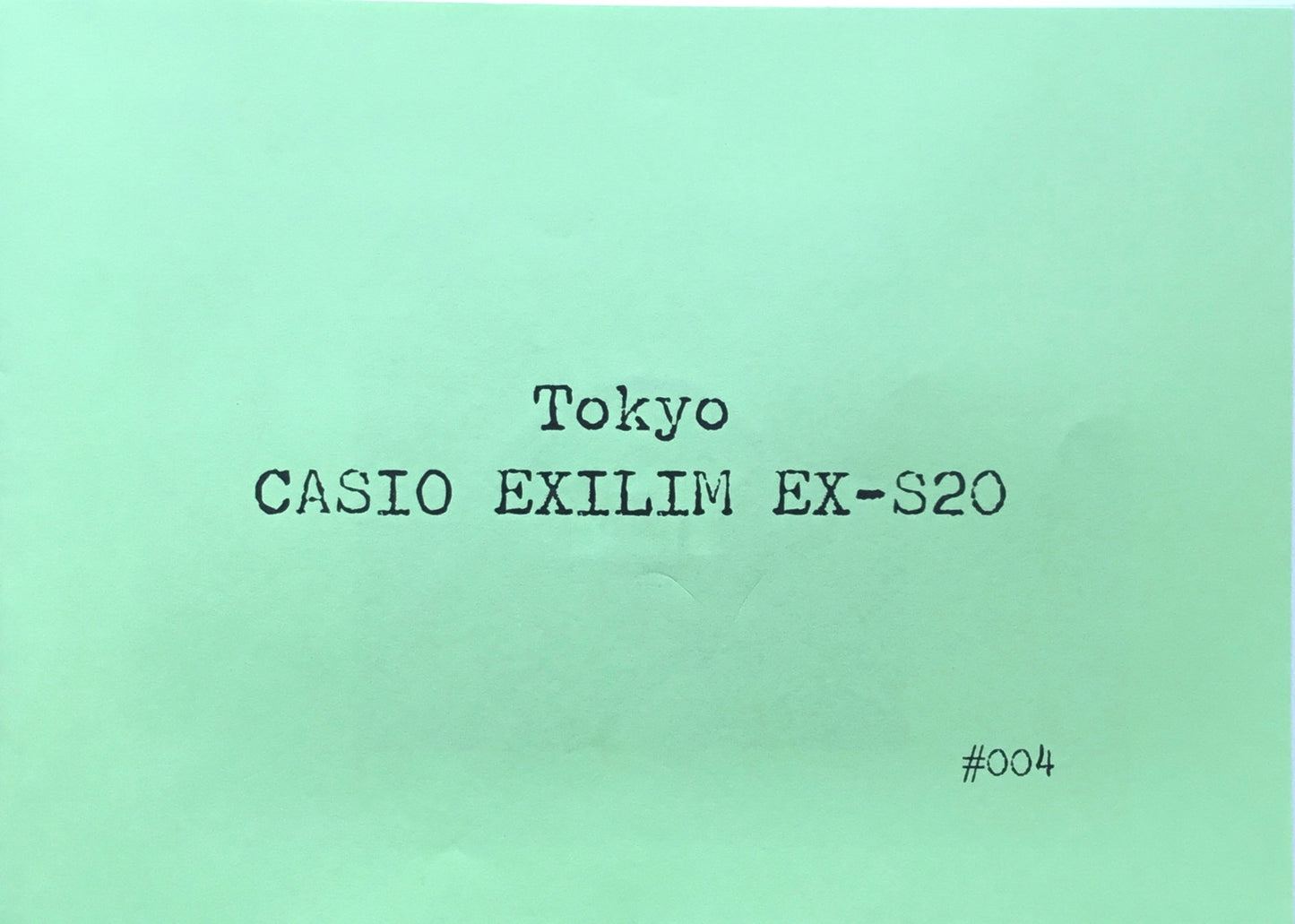 Tokyo CASIO EXILIM EX-S20 #004 Hori Teppei