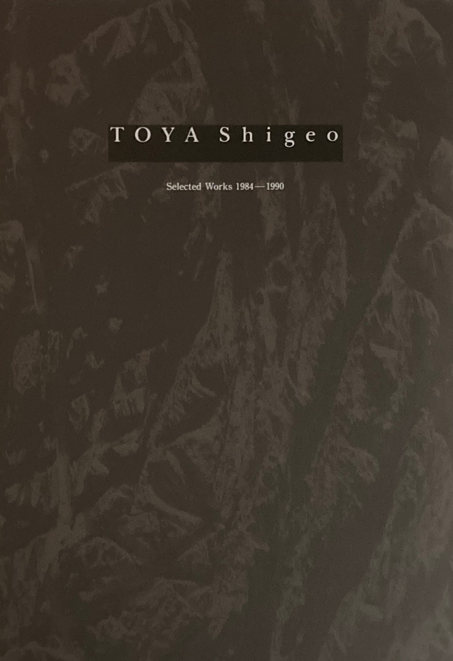 戸谷成雄 TOYA Shigeo Selected Works Ⅰ984-1990