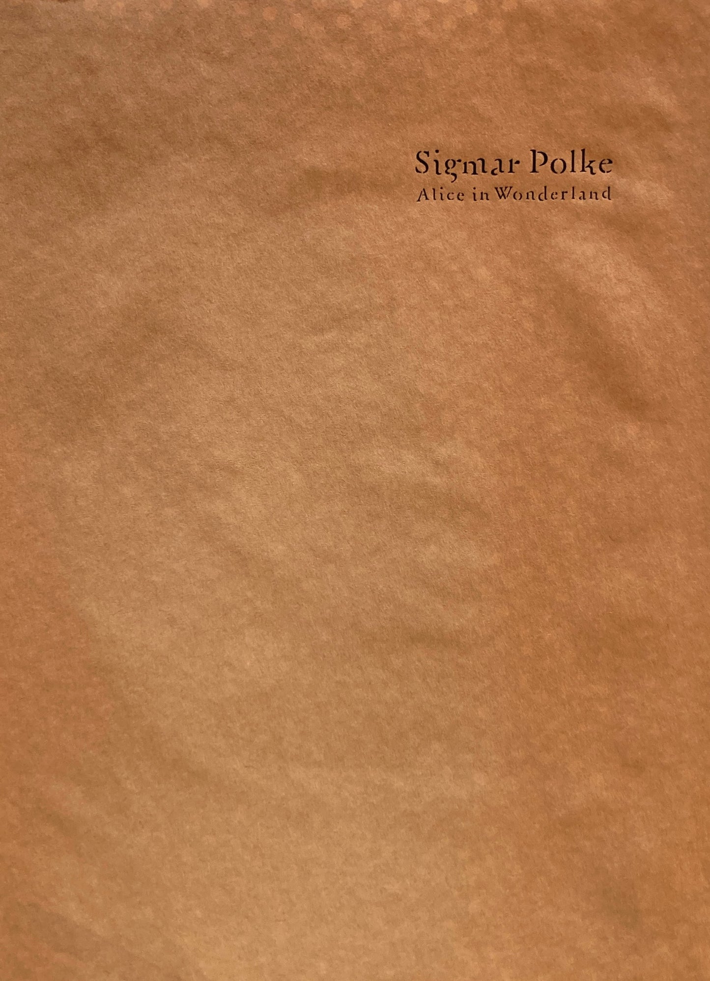 不思議の国のアリス ジグマー・ポルケ Sigmar Polke Alice in Wonderland