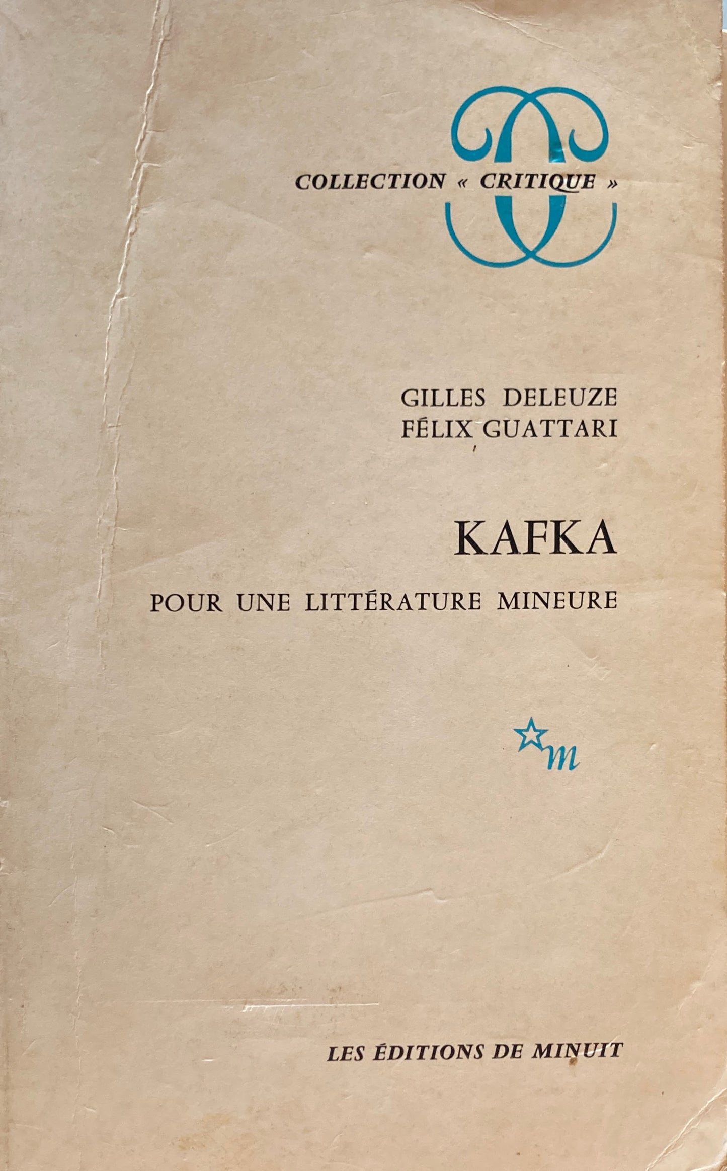 KAFKA Gilles Deleuze Félix Guattari ジル・ドゥルーズ フェリックス・ガタリ