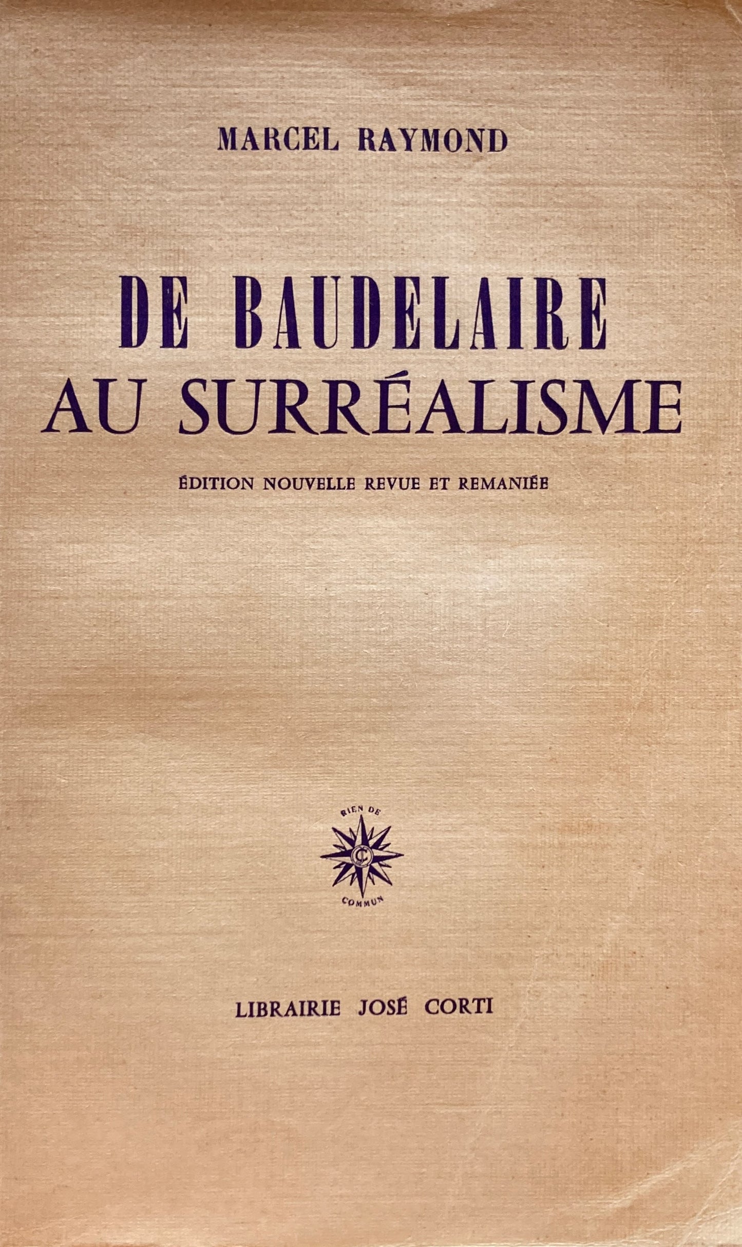 De Baudelaire au Surréalisme Rarcel raymond マルセル・レイモン