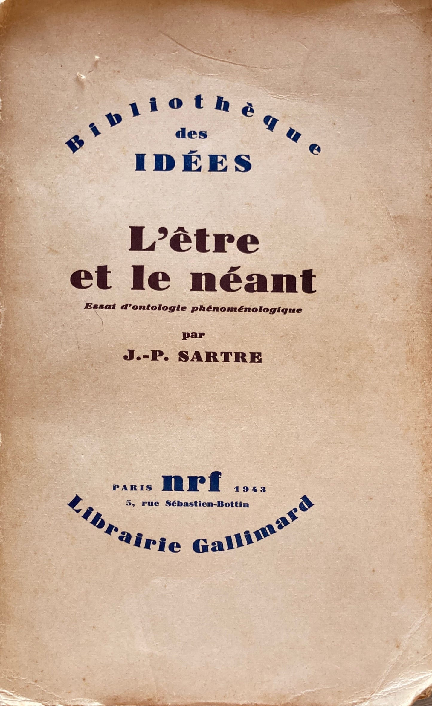 L'Être et le Néant Jean-Paul Sartre サルトル
