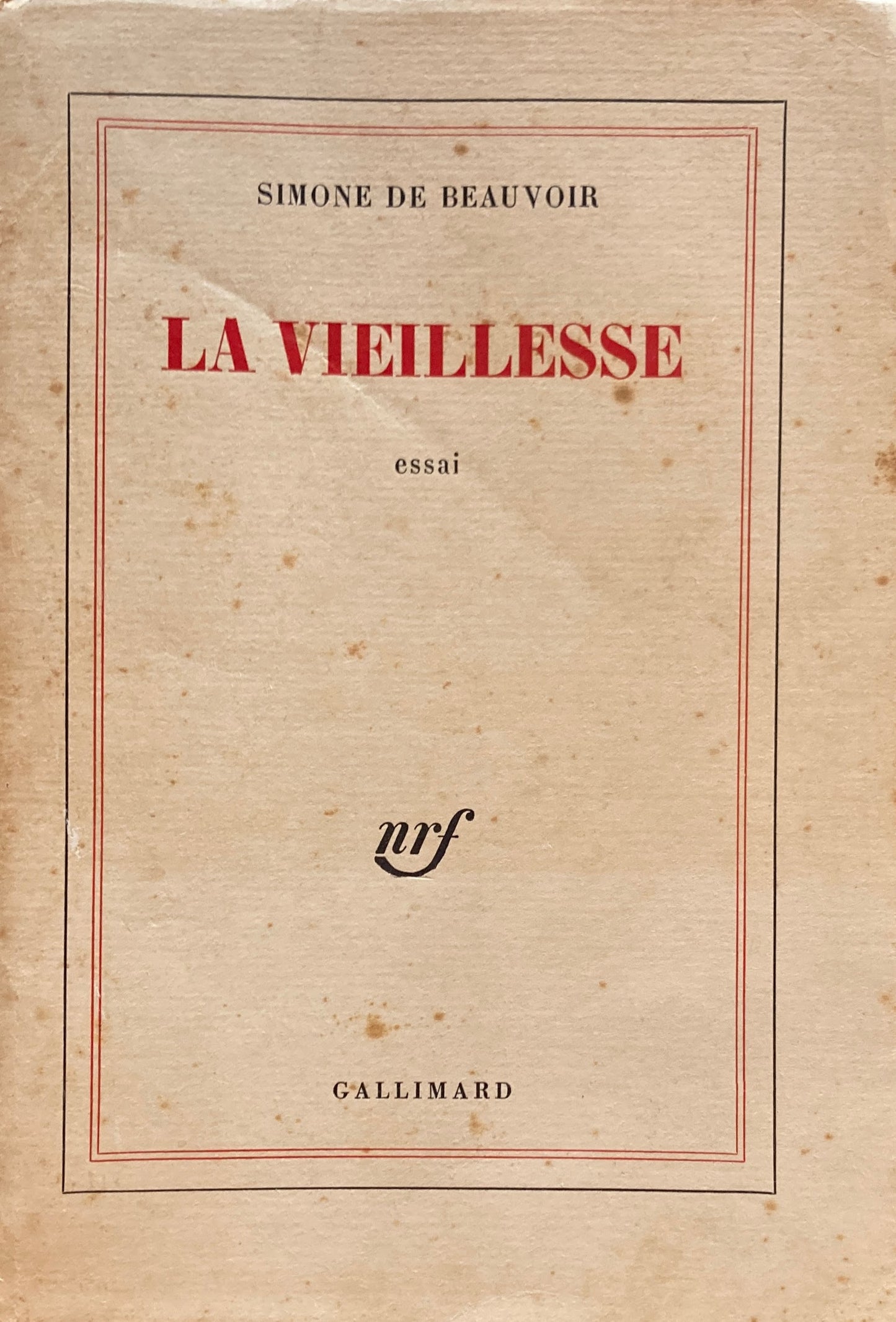 La Viellesse Simone de Beauvoir シモーヌ・ド・ボーヴォワール