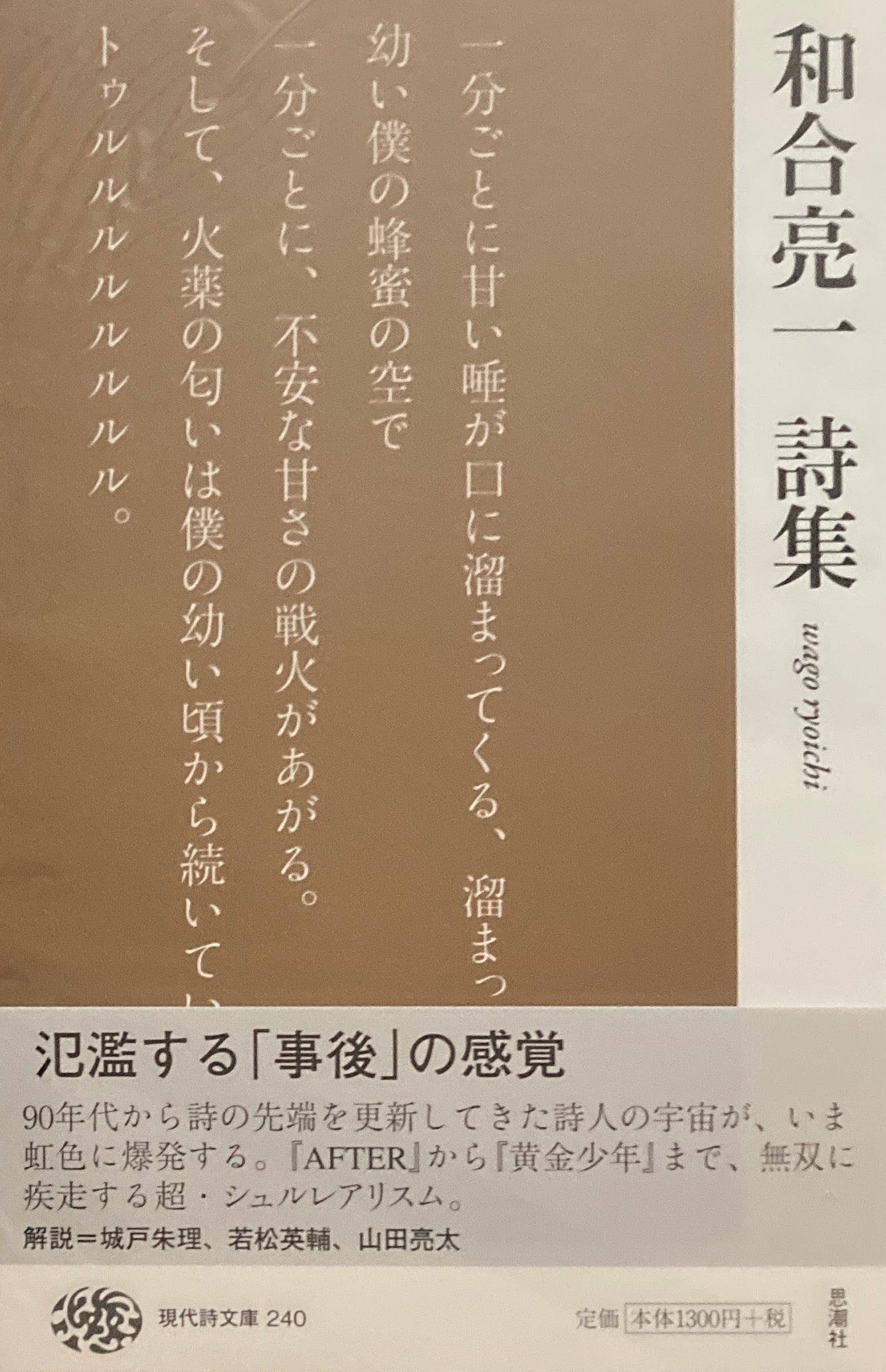 和合亮一詩集 現代文庫240