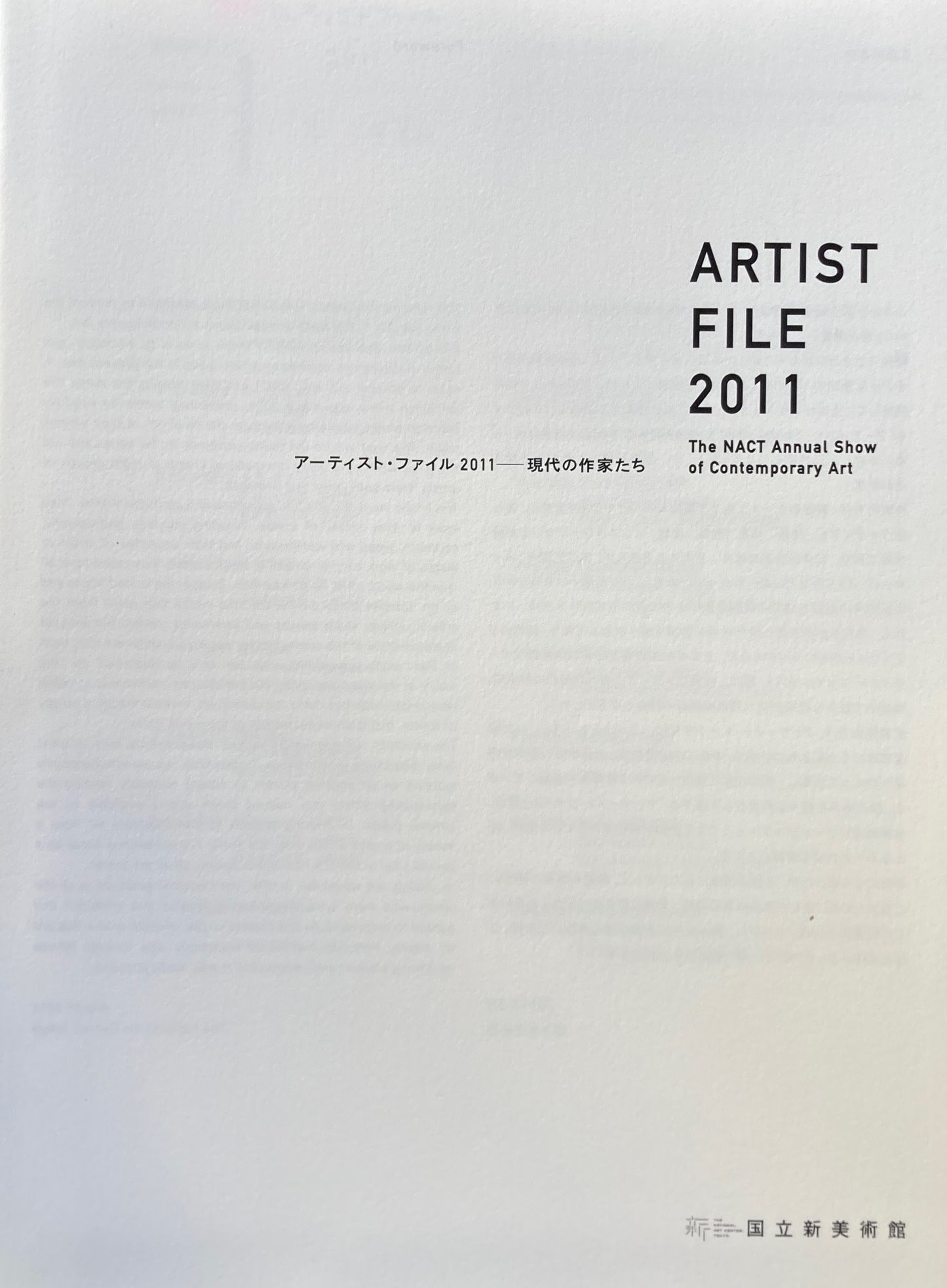 アーティスト・ファイル 2011 現代の作家たち
