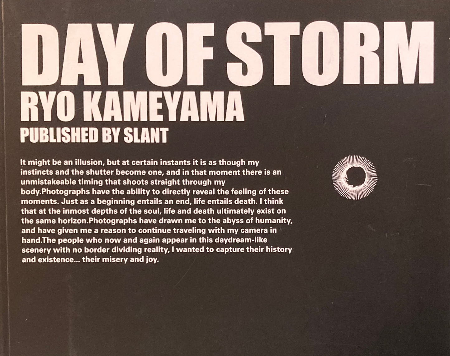Day of Storm Ryo Kameyama 亀山亮写真集