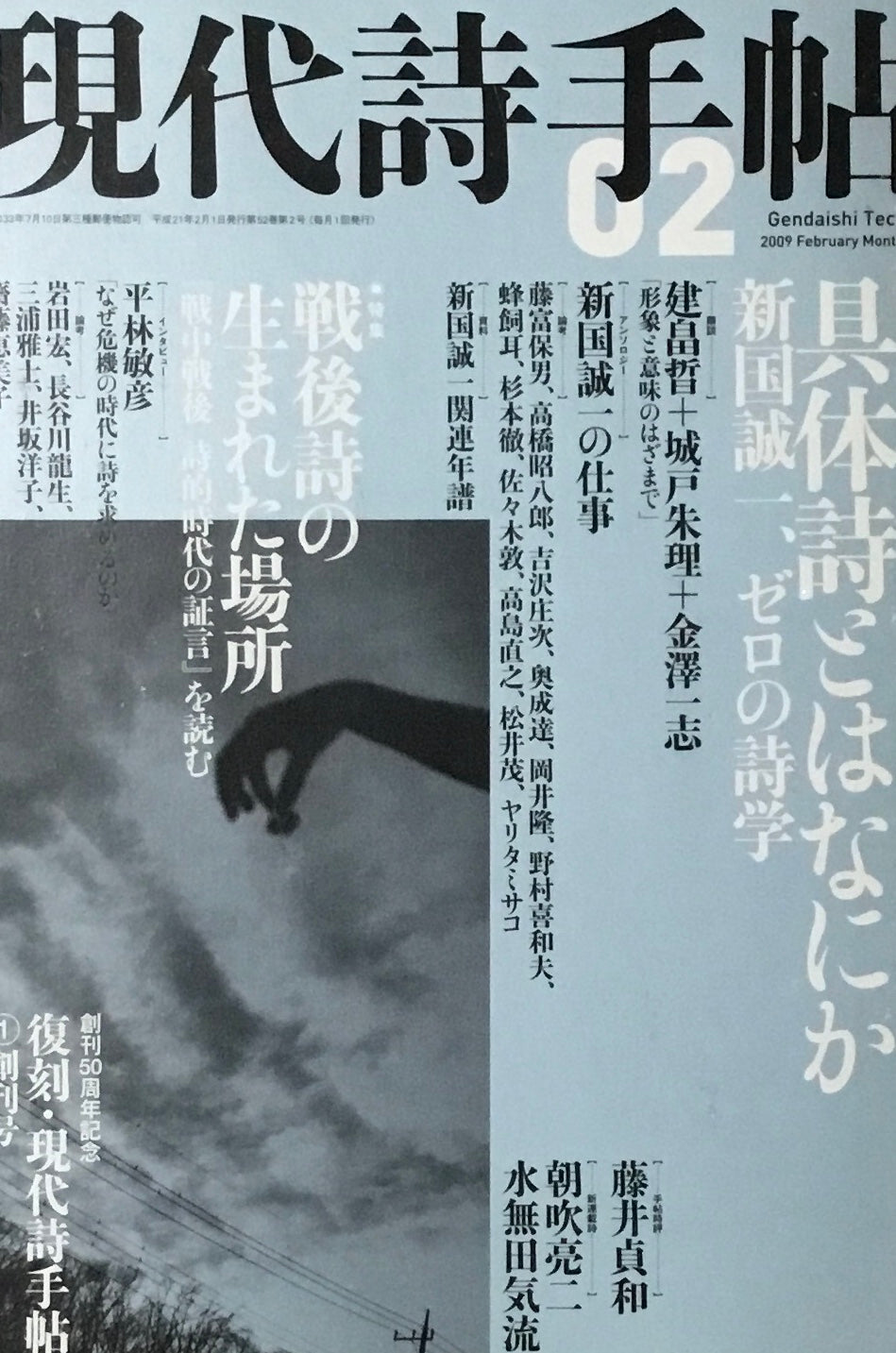 現代詩手帖 2009年2月号 具体詩とはなにか 新国誠一、ゼロの詩学