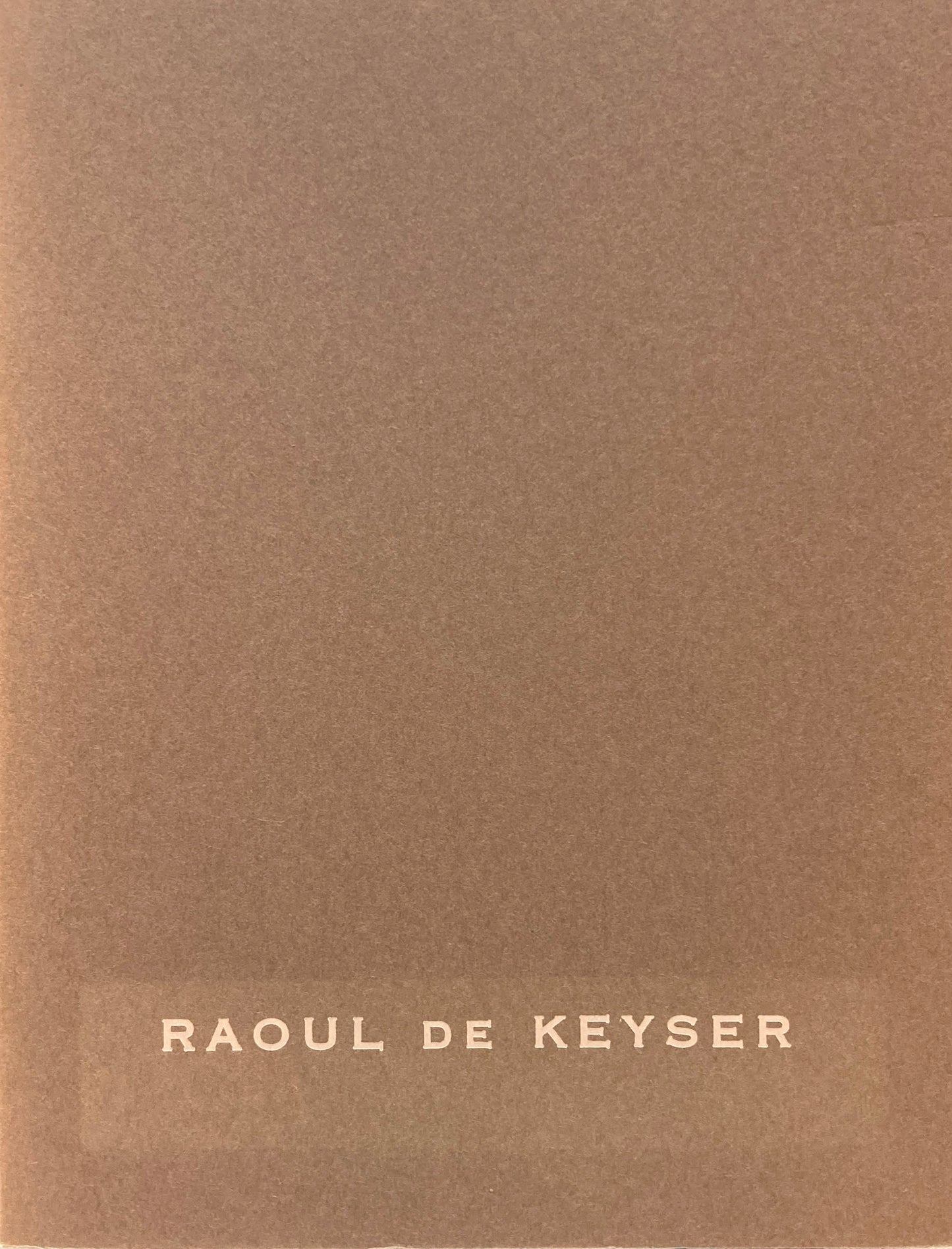 ラウル・デ・カイザー展 2001 Raoul De Keyser