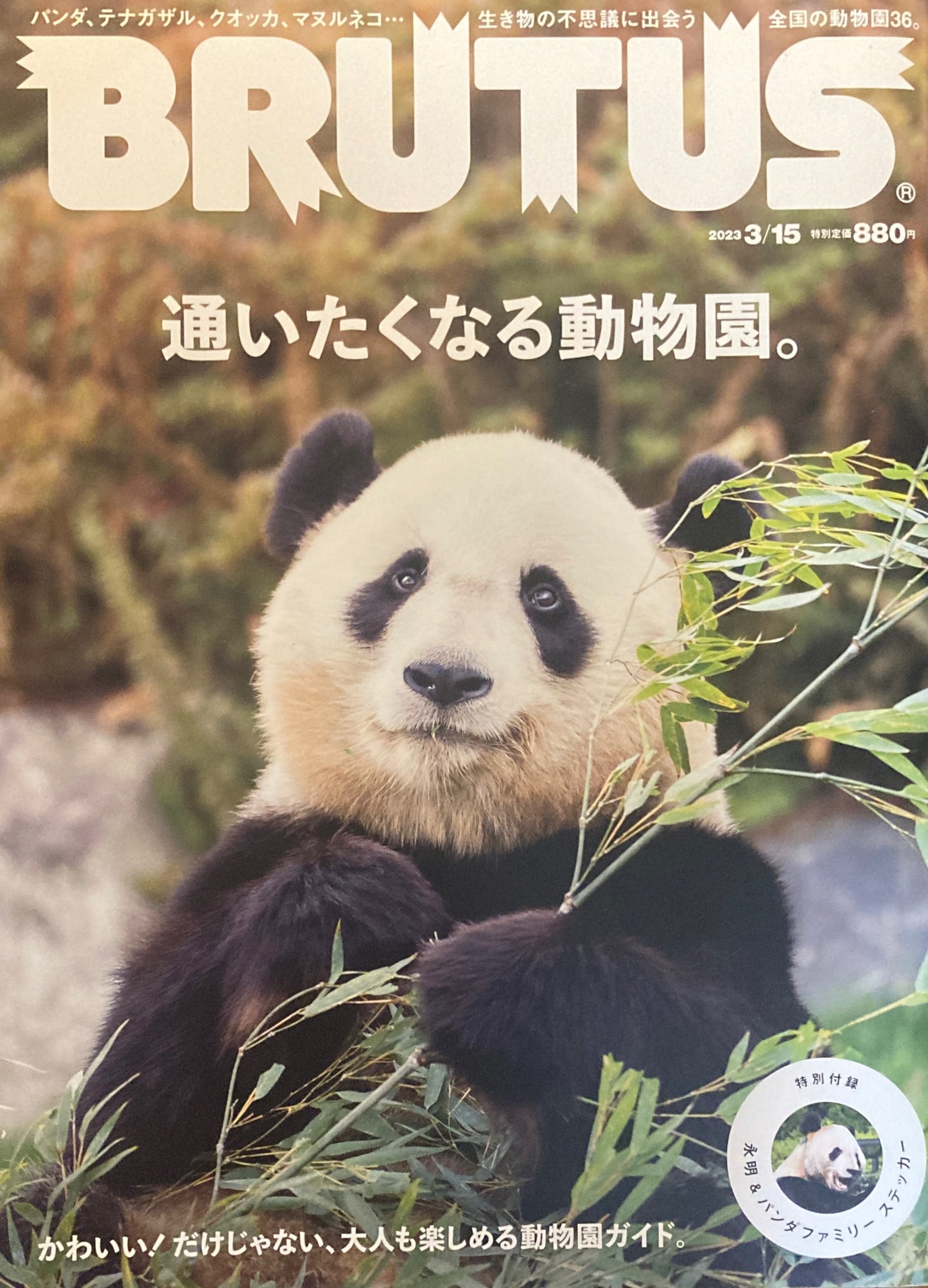 BRUTUS 980 ブルータス 2023年3/15 通いたくなる動物園。