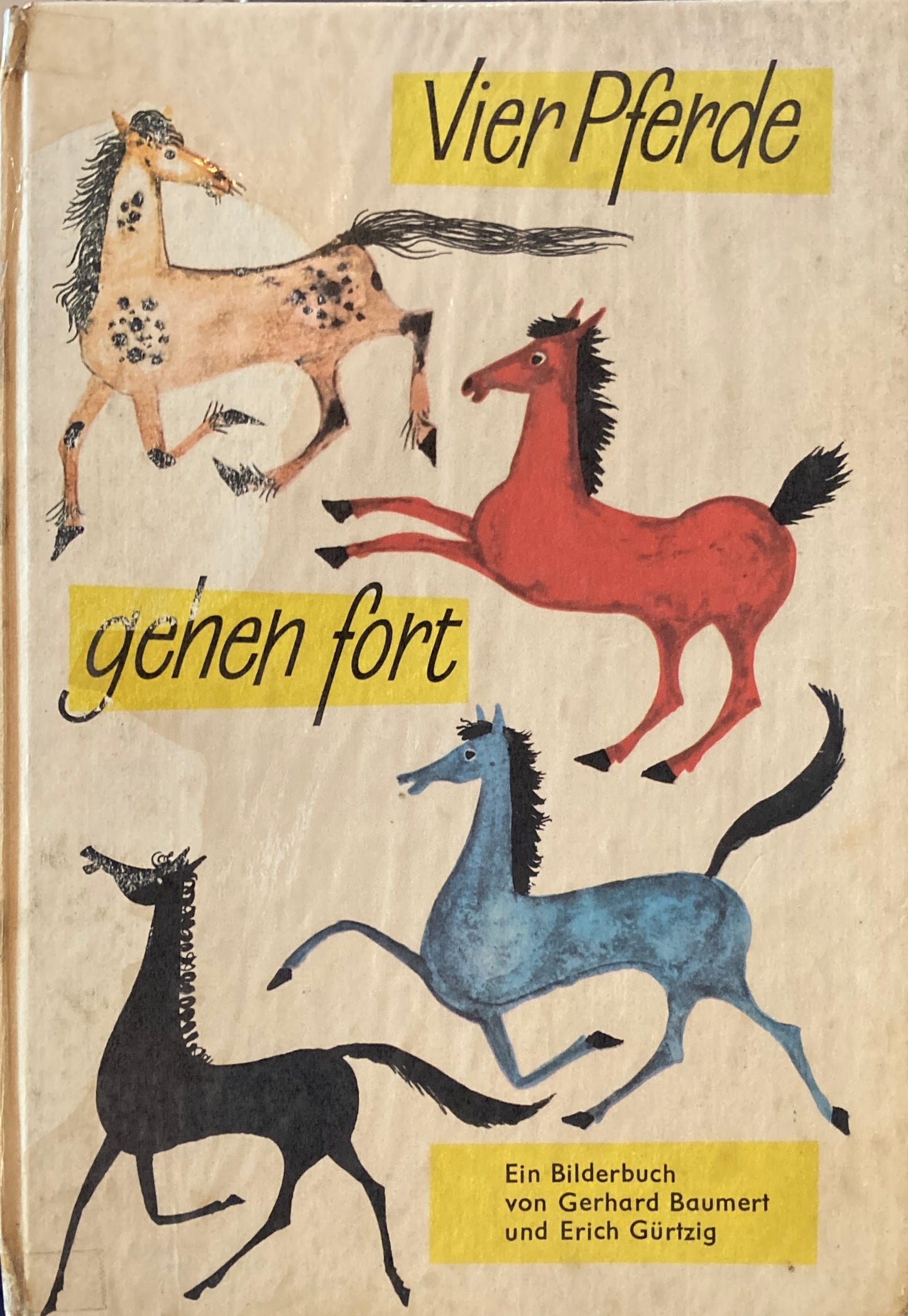 Vier Pferde gehen fort にげた4とうのうま