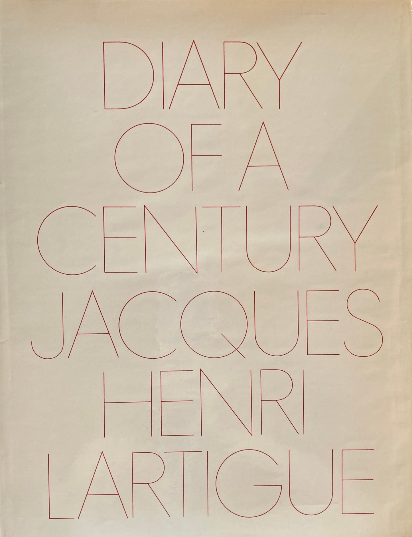 DIARY OF A CENTURY Jacques Henri Lartigue ラルティーグ写真集