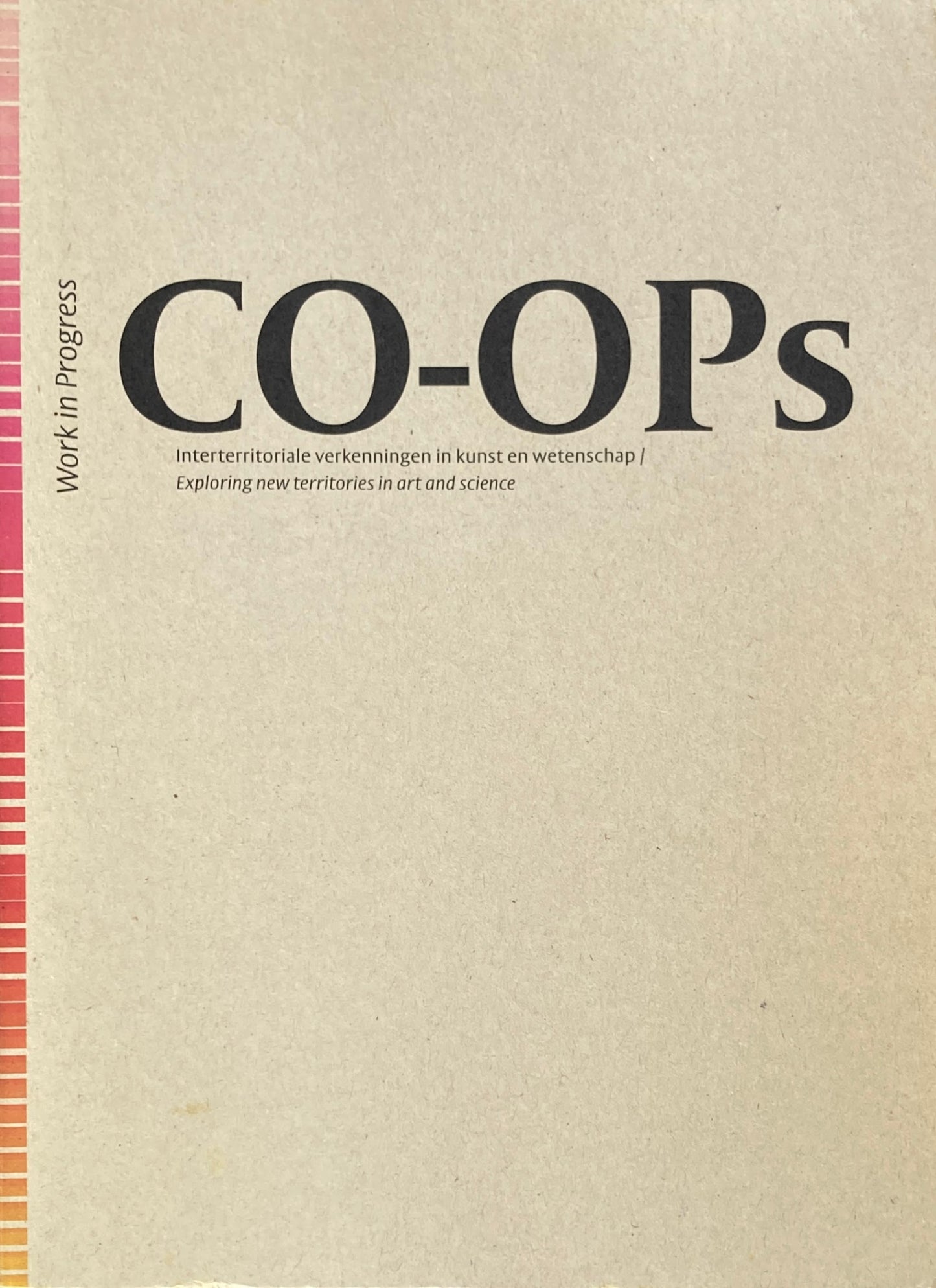 CO-OPS Works in Progress: Exploring New Territories in Art and Science