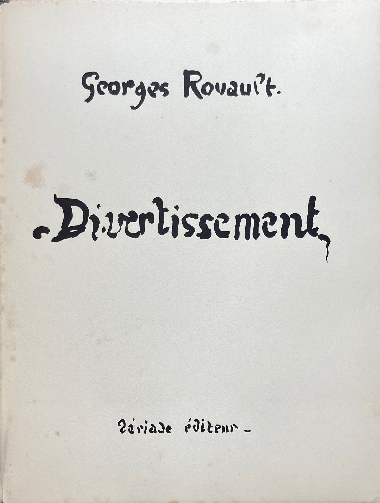 Divertissement Georges Rouault ページ欠け有