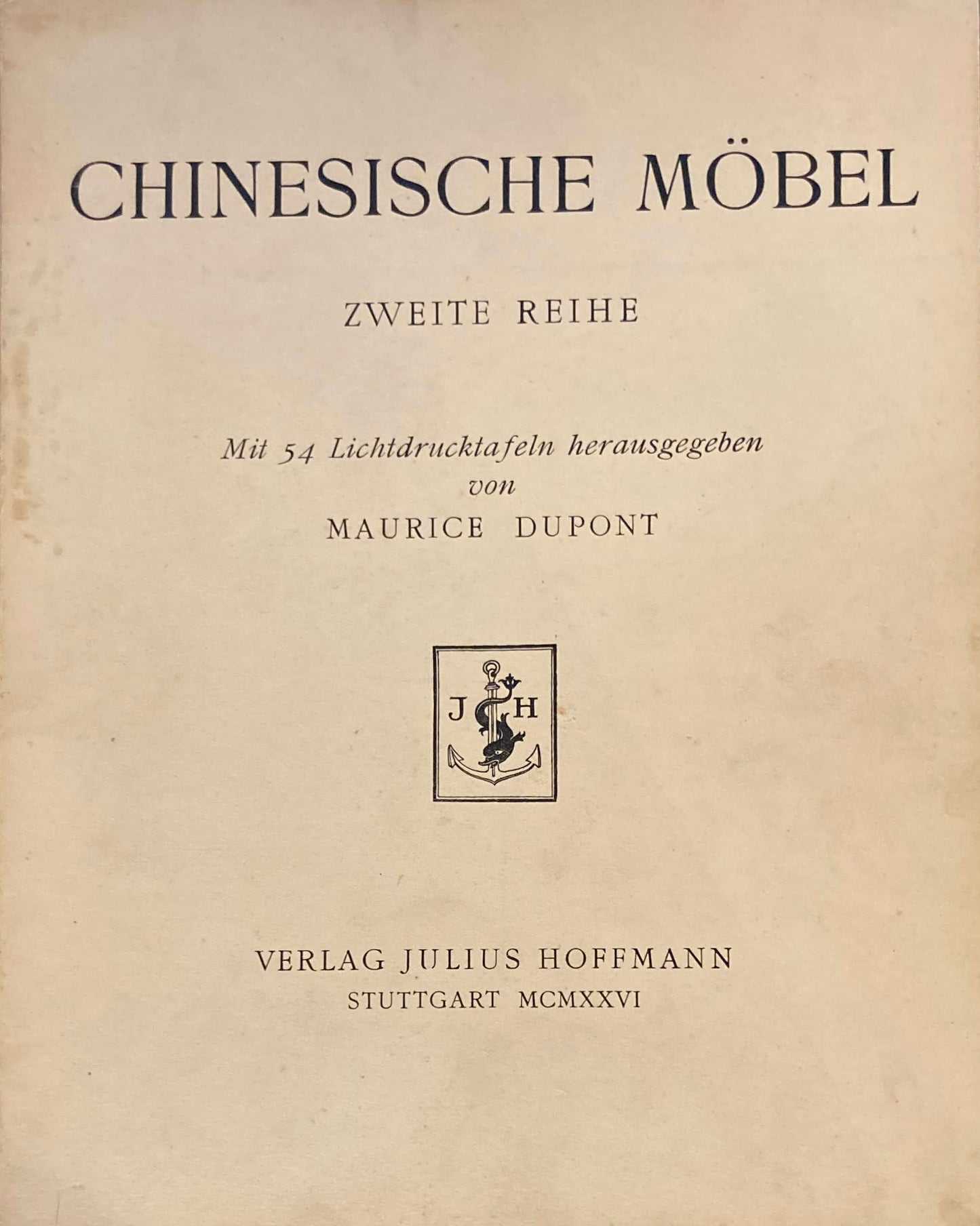 chinesische möbel zweite reihe Maurice Dupont