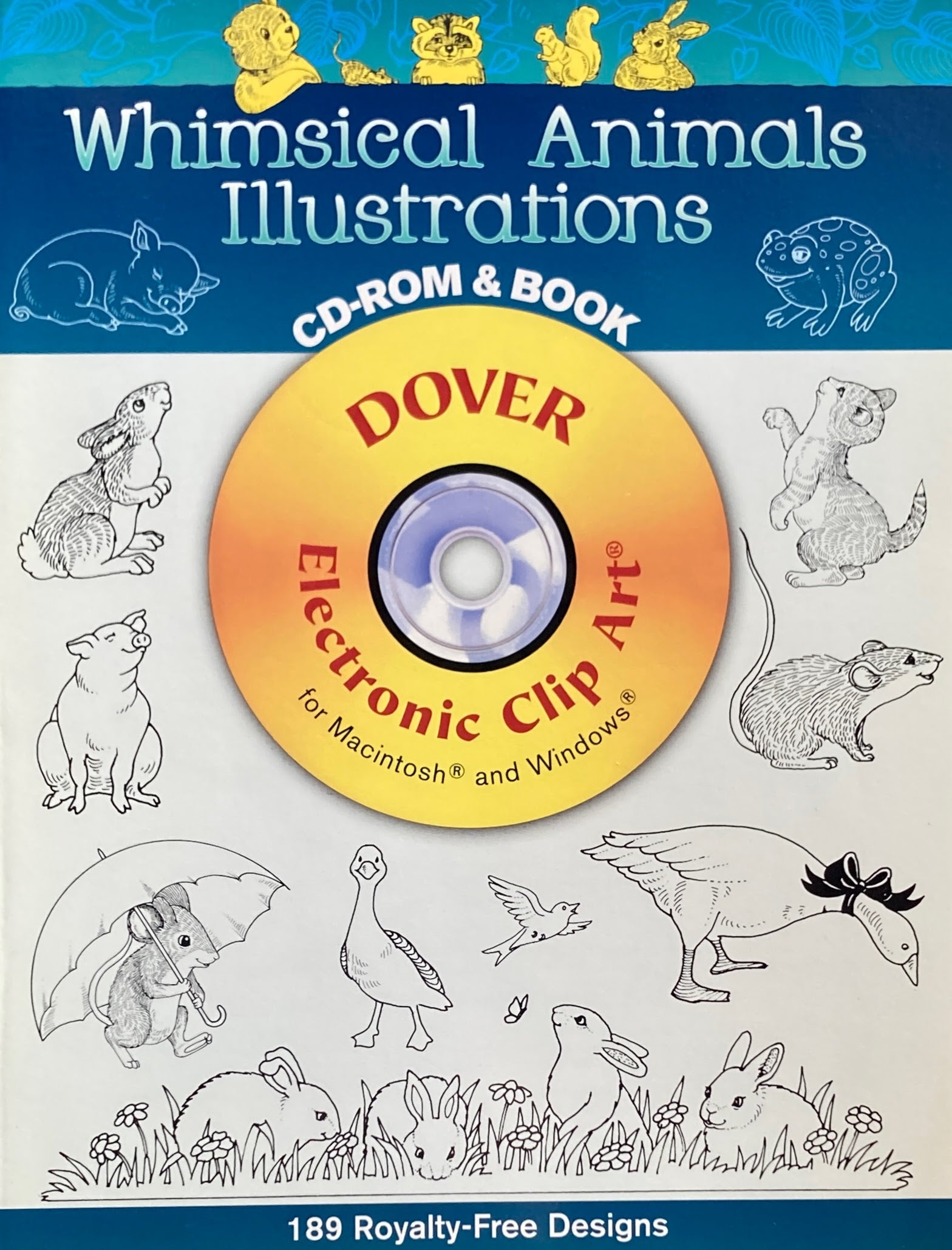 Whimsical Animals Illustrations CD-ROM and Book Dover