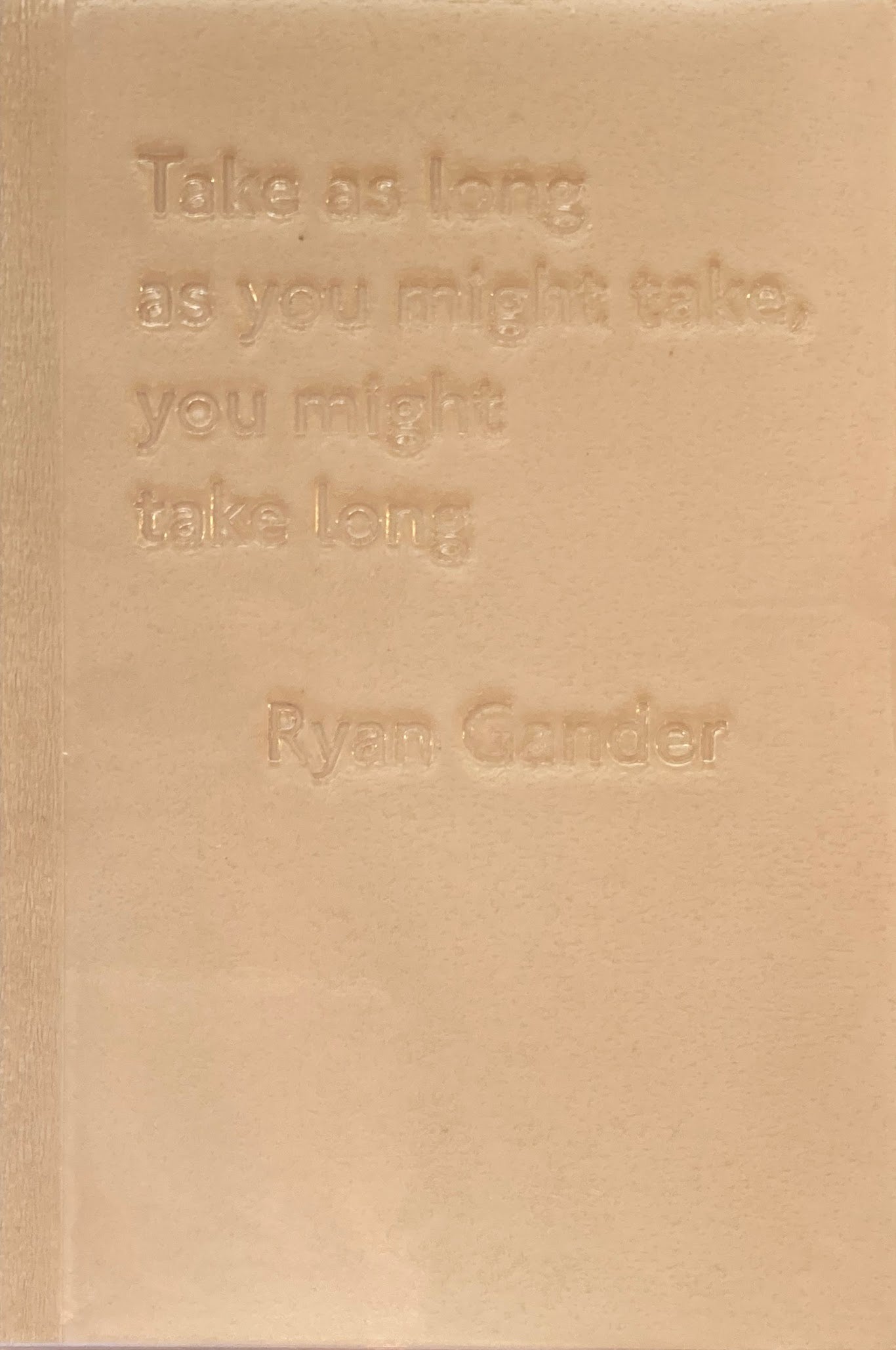 Take as long as you might take, you might take long Ryan Gander ライアン・ガンダー