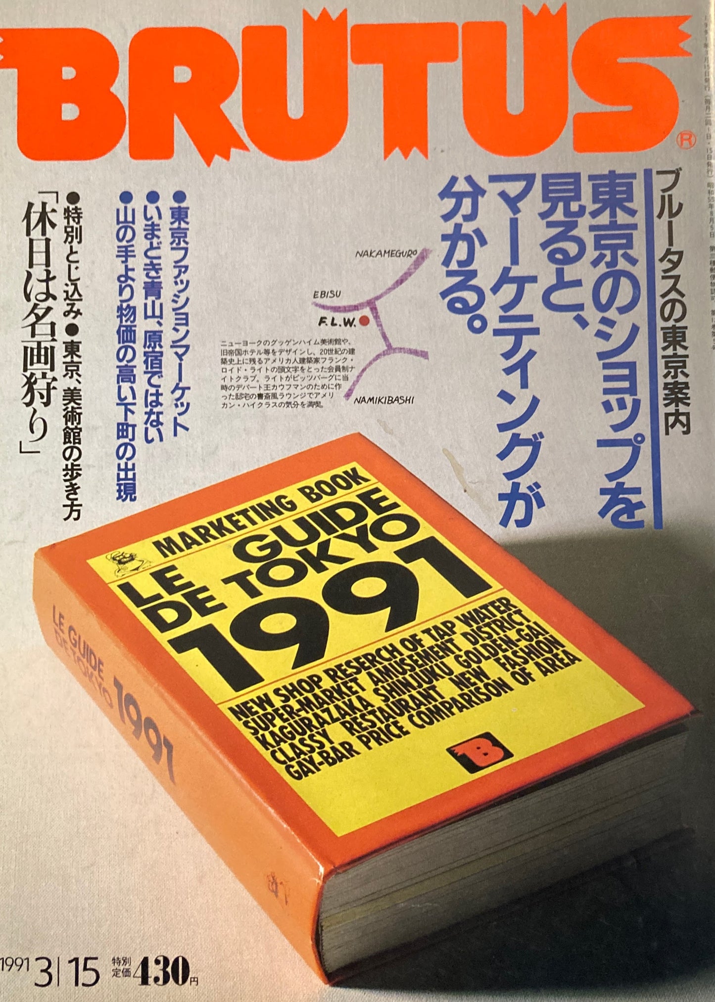 BRUTUS 245 ブルータス 1991年3/15号 ブルータスの東京案内