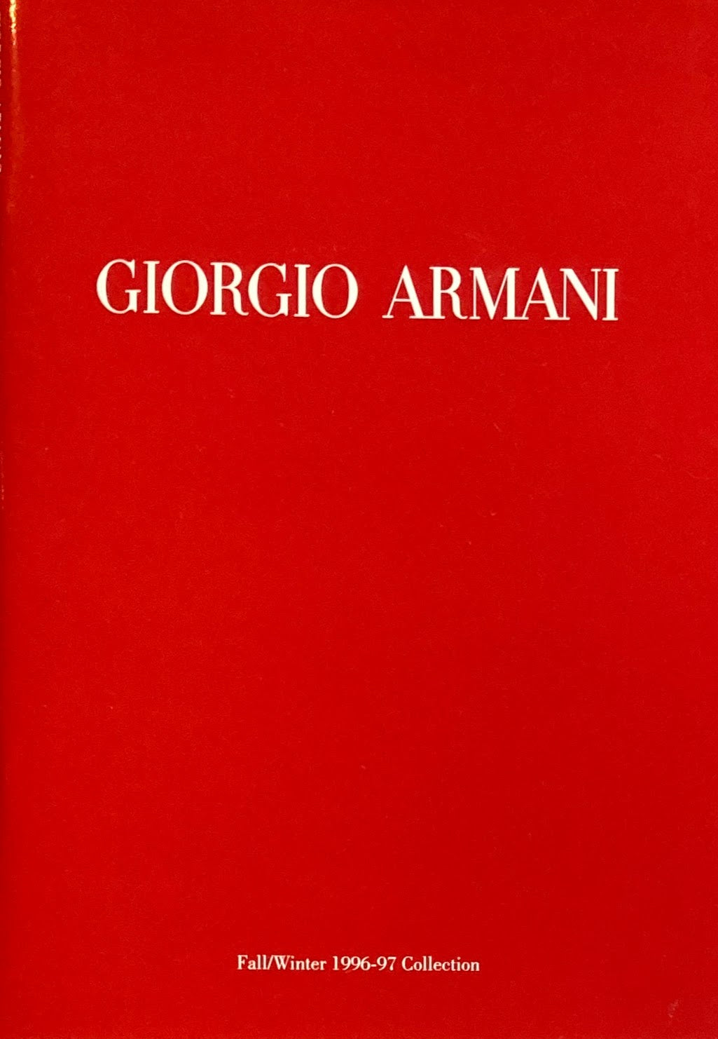 Giorgio Armani Fall/Winter 1996-97 カタログ