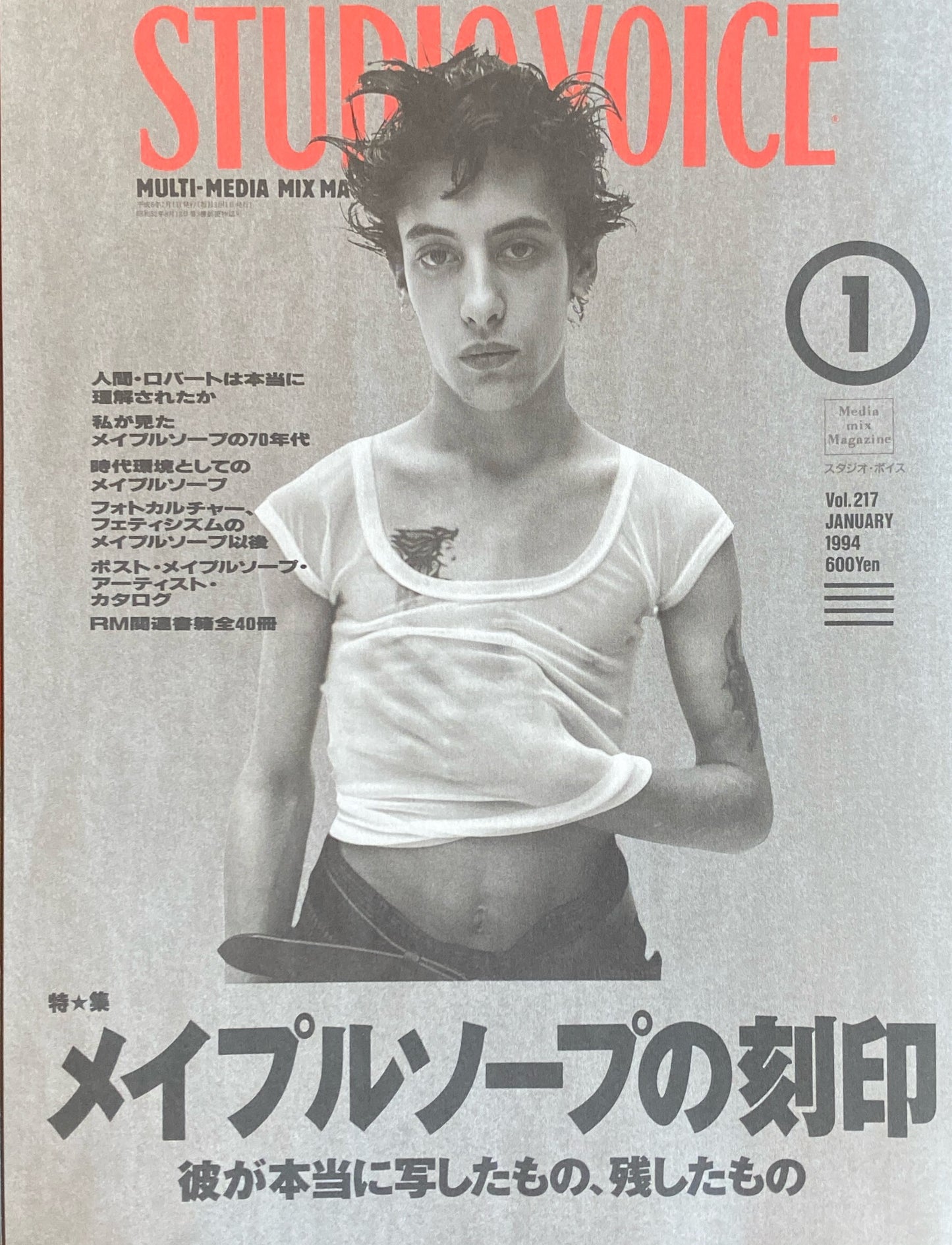 STUDIO VOICE スタジオ・ボイス Vol.217 1994年1月号 特集 メイプルソープの刻印