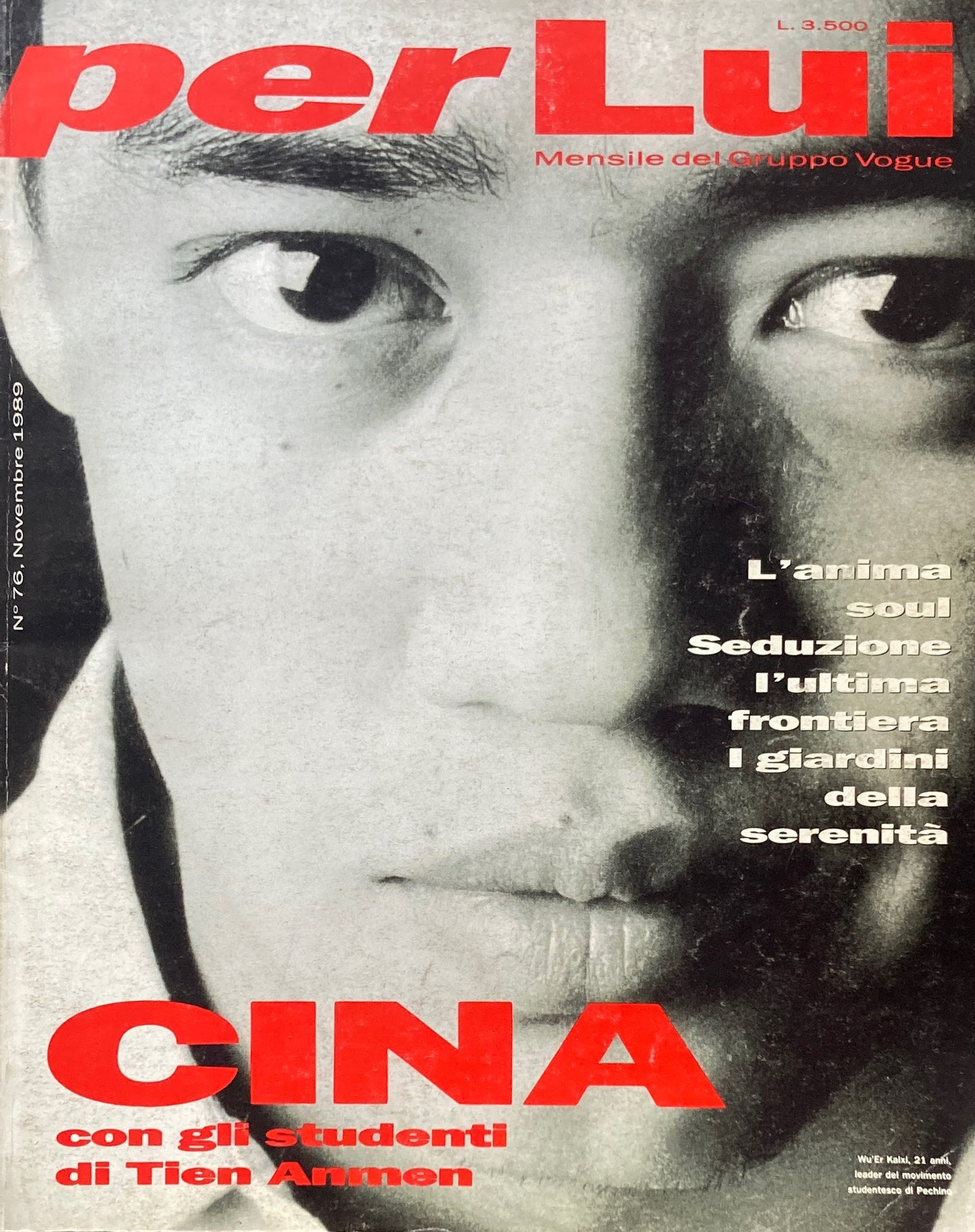 PER LUI MENSILE DEL GRUPPO VOGUE n.76 1989 Novembre