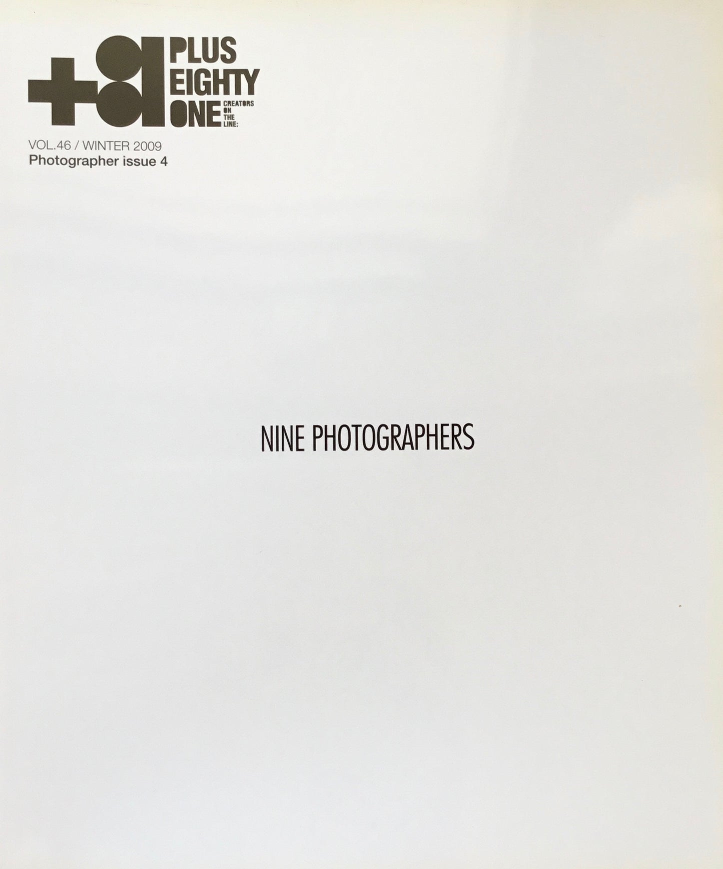 +81 PLUS EIGHTY ONE Vol.46 Photographer issue 4