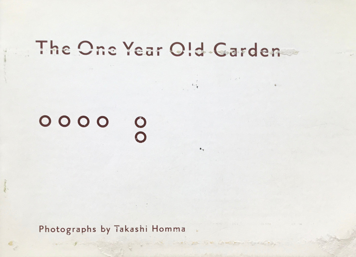 The One Year Old Garden ホンマタカシ