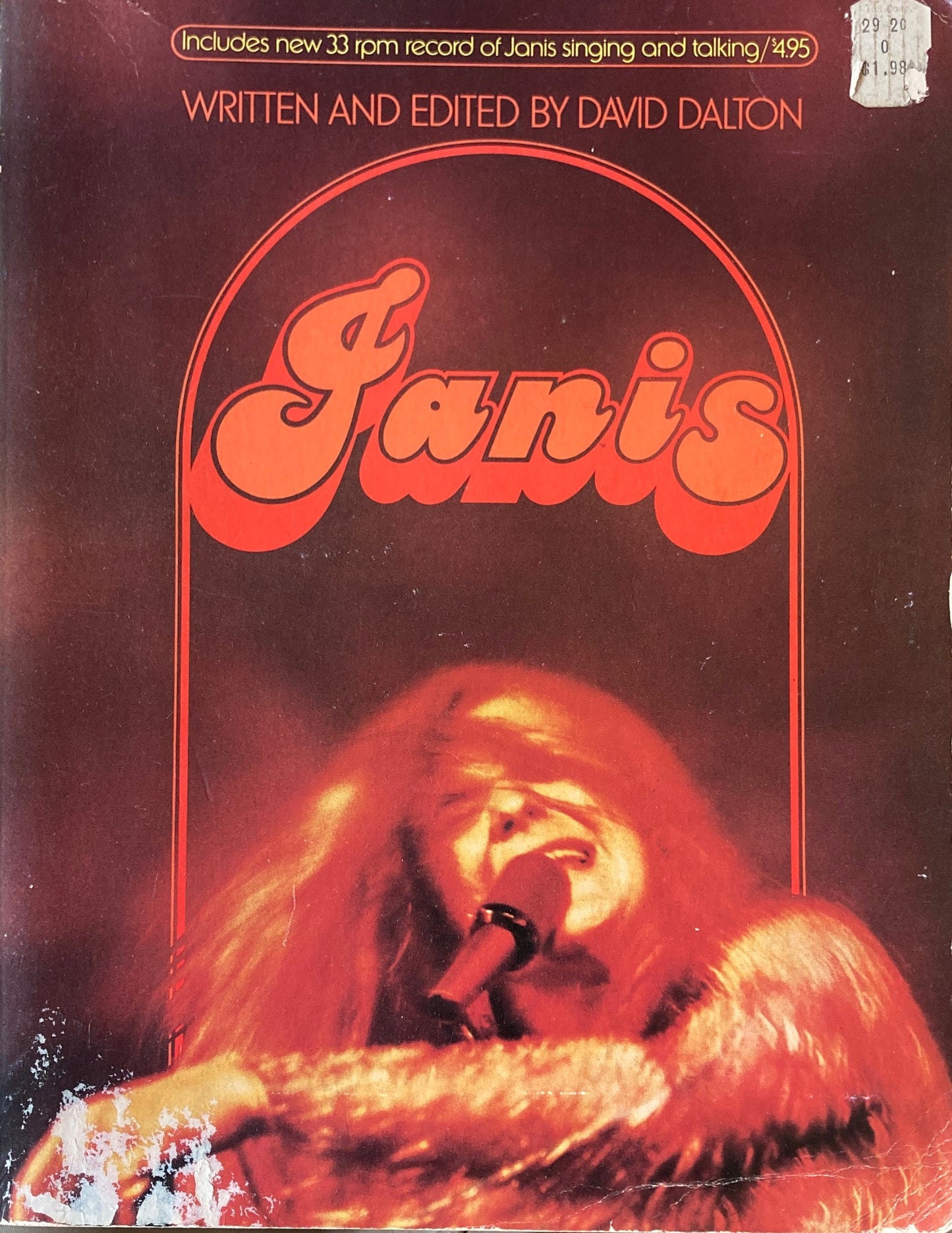 Janis Written and Edited by David Dalton includes new 33rpm record of Janis and talking ジャニス・ジョップリン