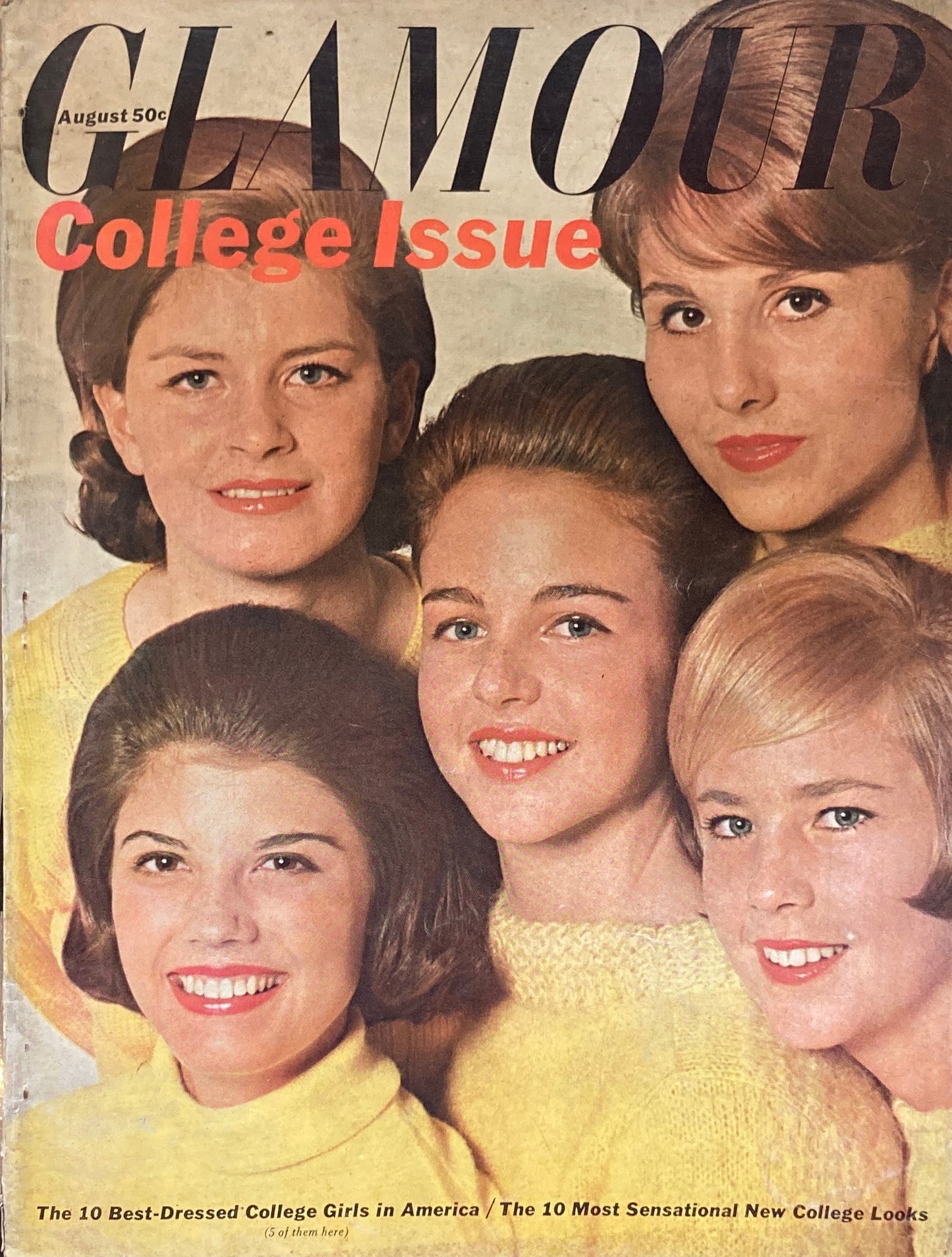 GLAMOUR magazine Incorporating Charm Collage Issue August 1963