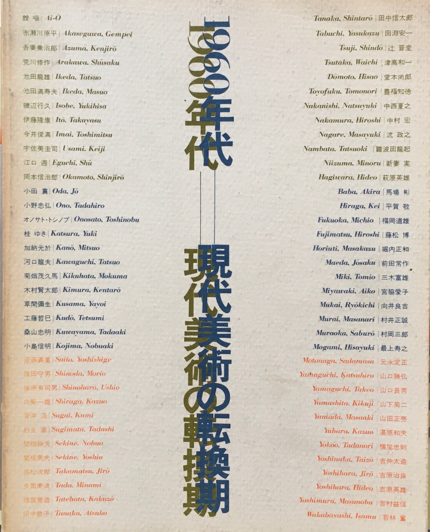 1960年代 現代美術の転換期