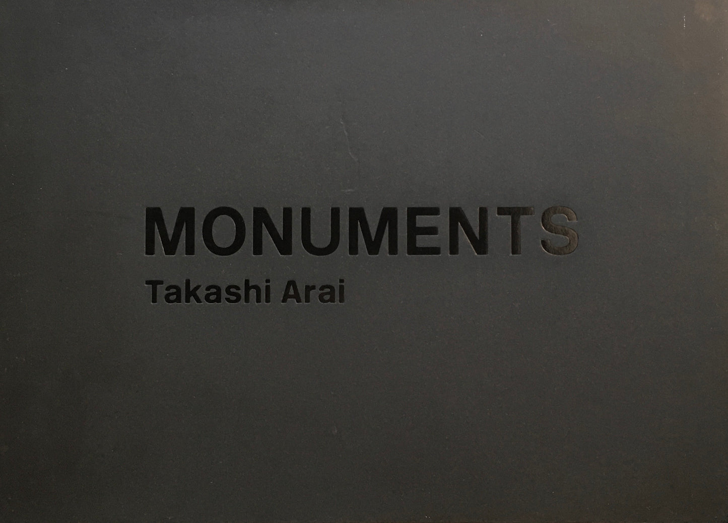 MONUMENTS 新井卓 献呈署名入
