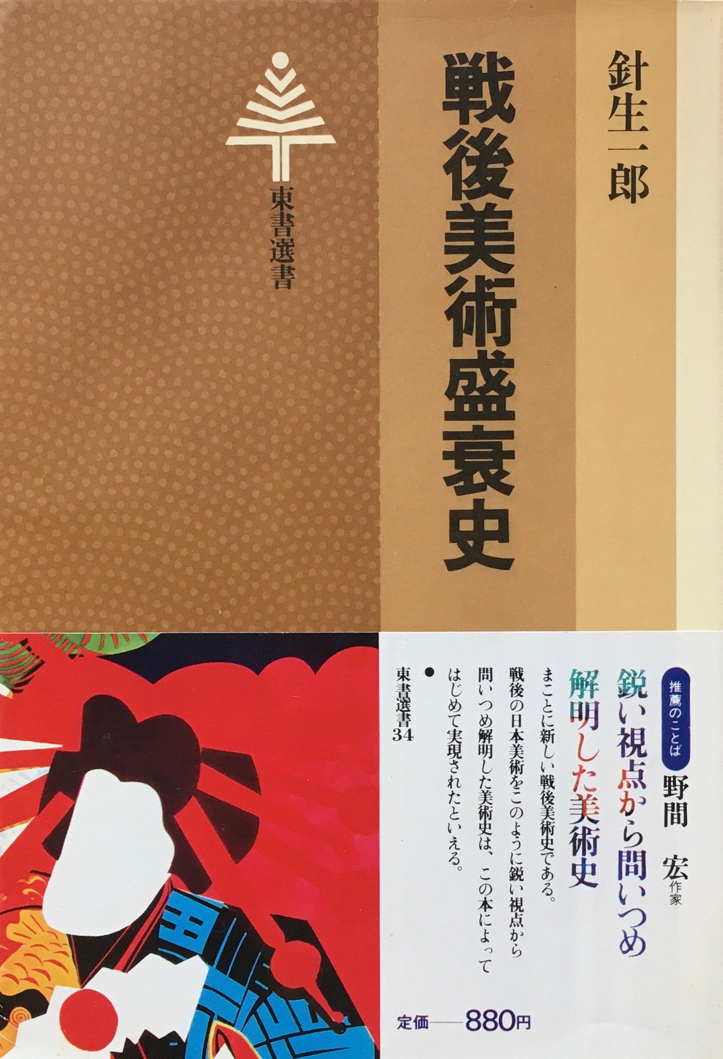 戦後美術盛衰史 針生一郎 東書選書34