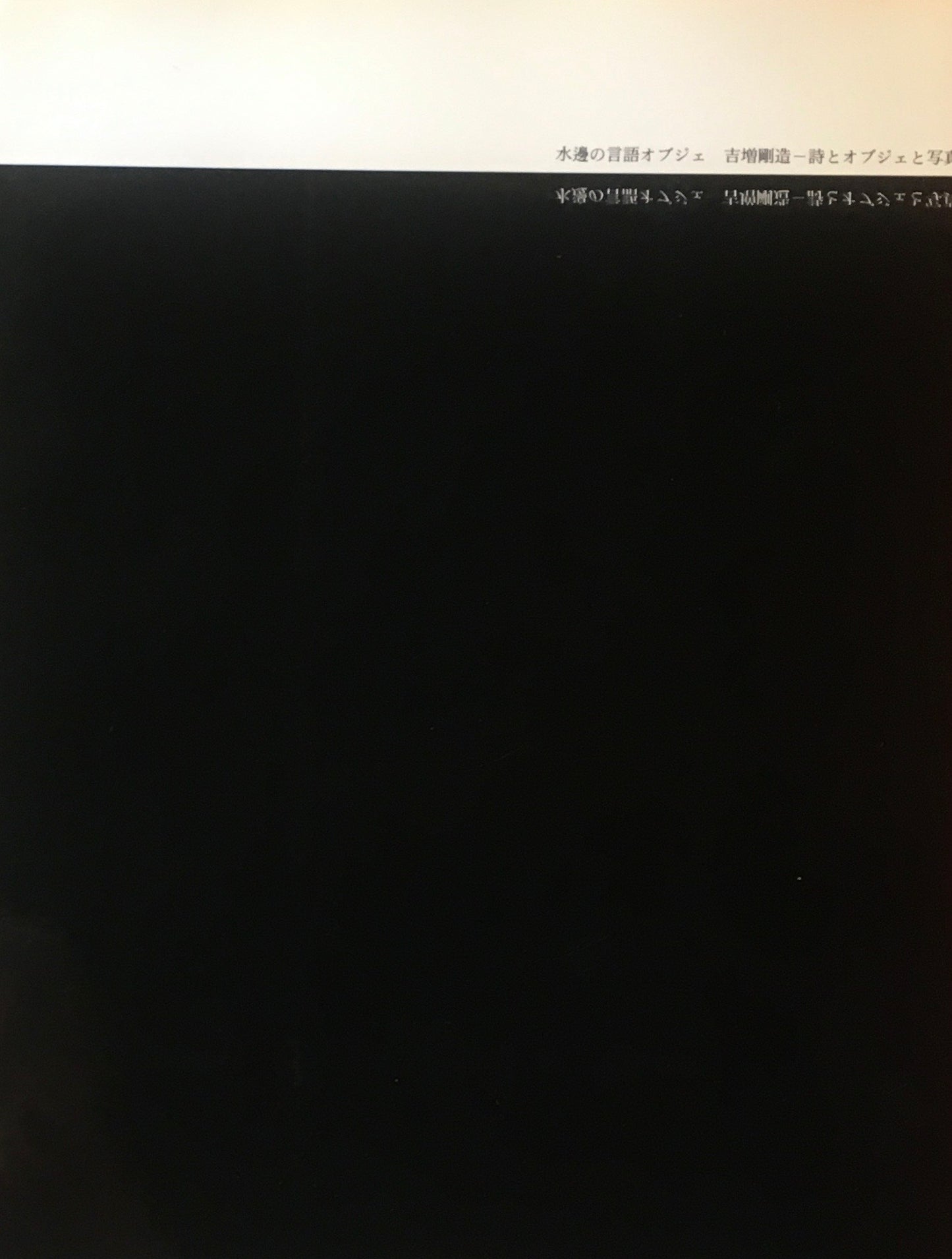 水邊の言語オブジェ 吉増剛造 詩とオブジェと写真