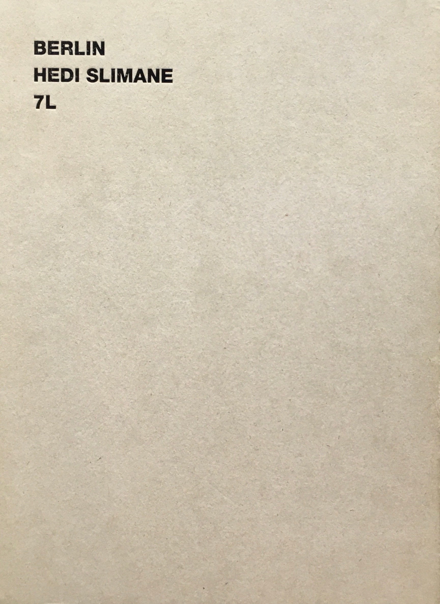 BERLIN HEDI SLIMANE 7L FIRST EDITON 2003 – smokebooks shop