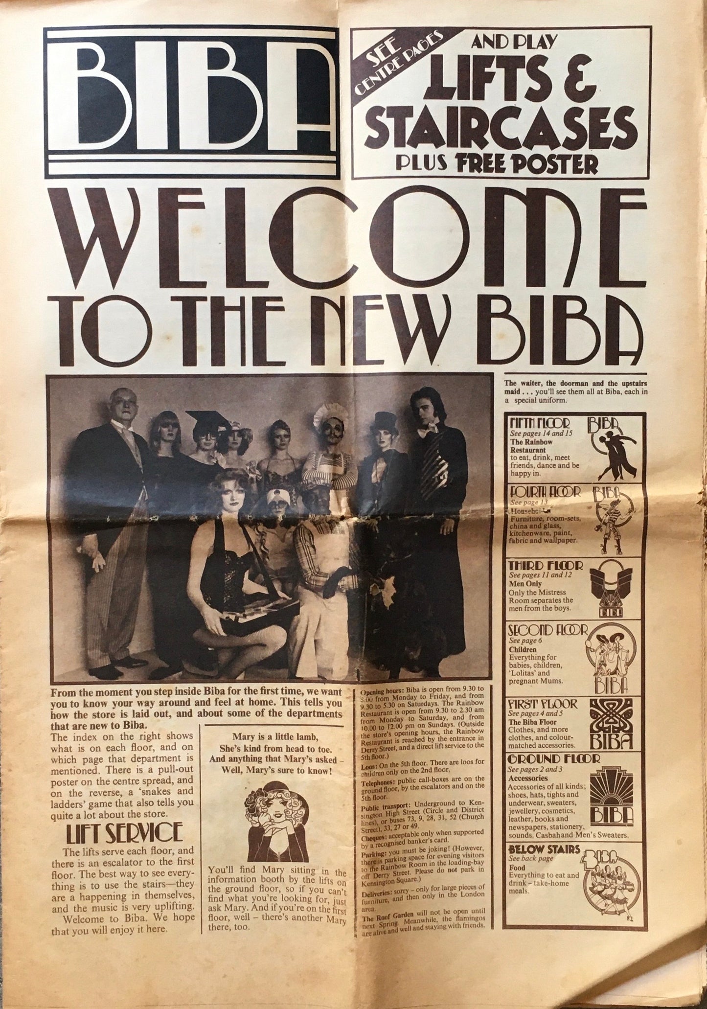 BIBA WELCOME TO THE NEW BIBA 1973