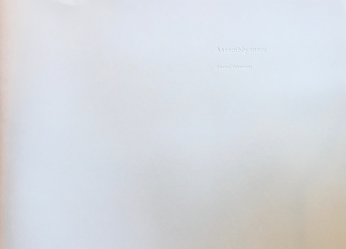 Assembly snow 横浪修  Osamu YOKONAMI