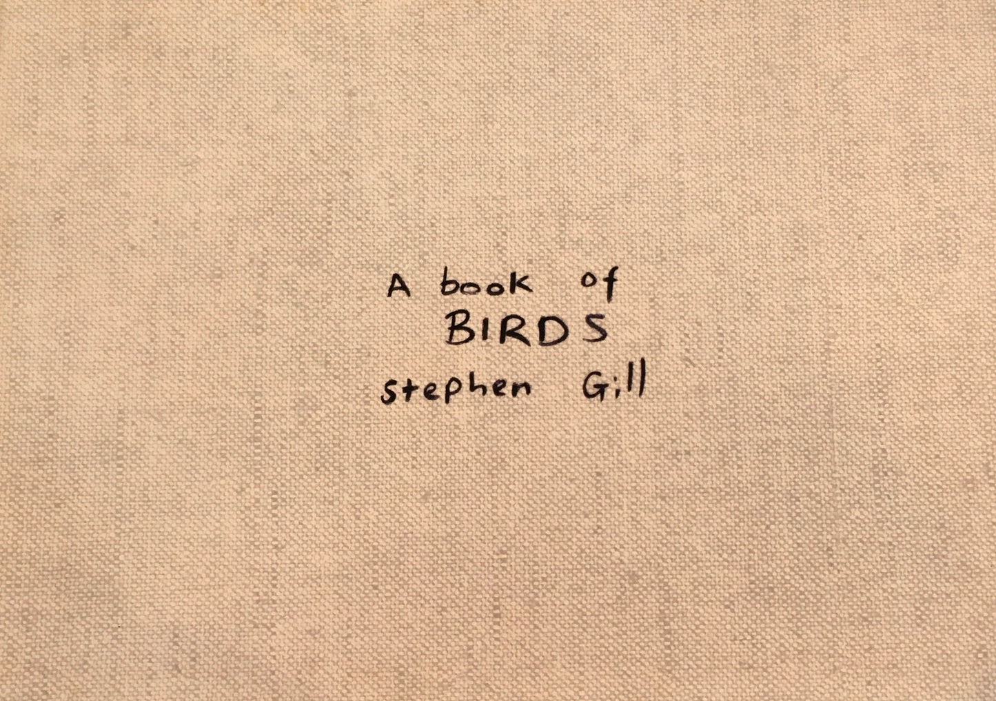 A book of Birds Stephen Gill ステファン・ギル