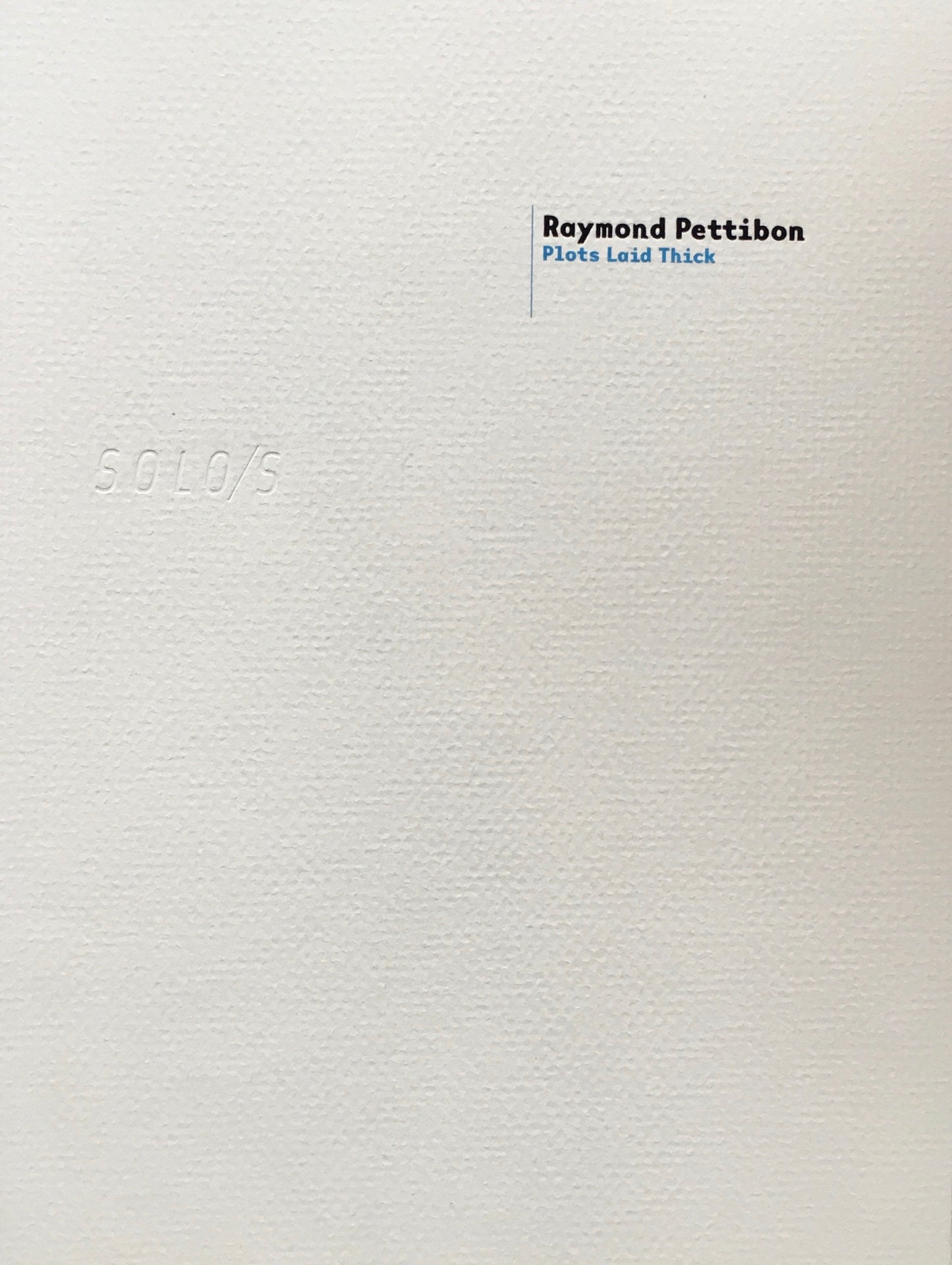 SOLOS レイモンド・ペティボン展 Raymond Pettibon Plots Laid Thick 2002