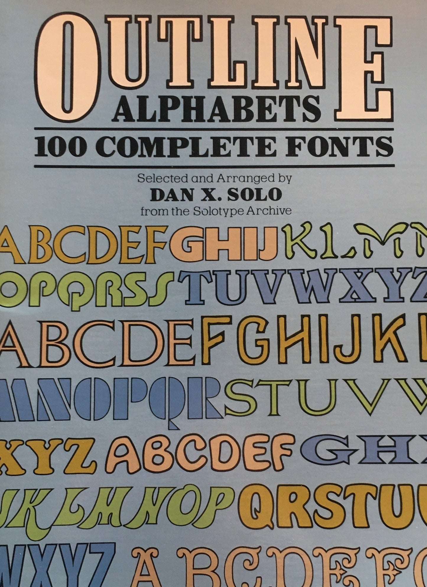 Outline Alphabets 100 Complete Fonts Dover