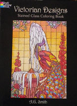 Victorian Designs Stained Glass Coloring Book ヴィクトリアンデザイン ステンドグラス カラーリングブック Dover