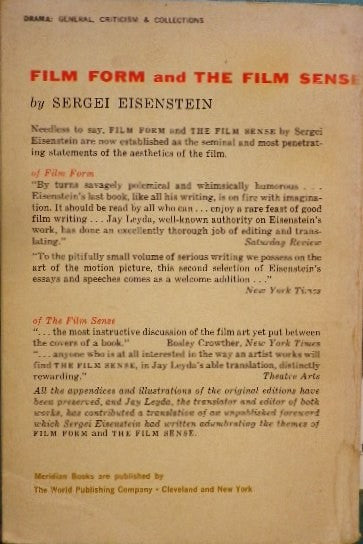 FILM FORM and THE FILM SENSE Sergei Eisenstein