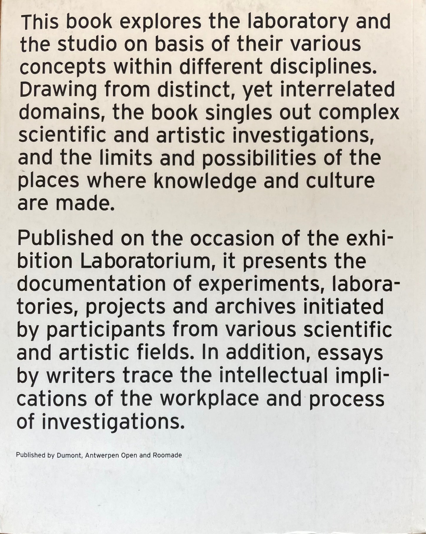 LABORATORIUM edited by Hans Ulrich Obrist and Barbara Vanderlinden ハンス・ウルリッヒ・オブリスト バーバラ・ヴァンダリンデン