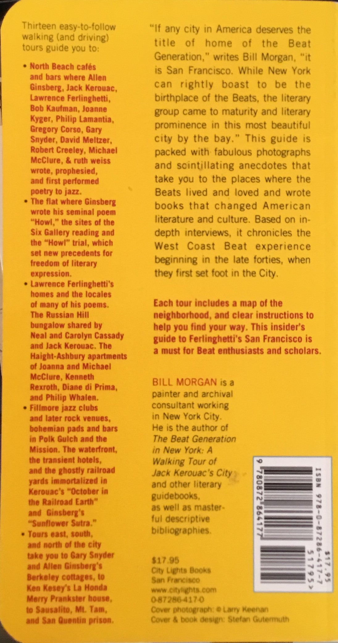 THE BEAT GENERATION IN SAN FRANCISCO A LITERARY TOUR BILL MORGAN