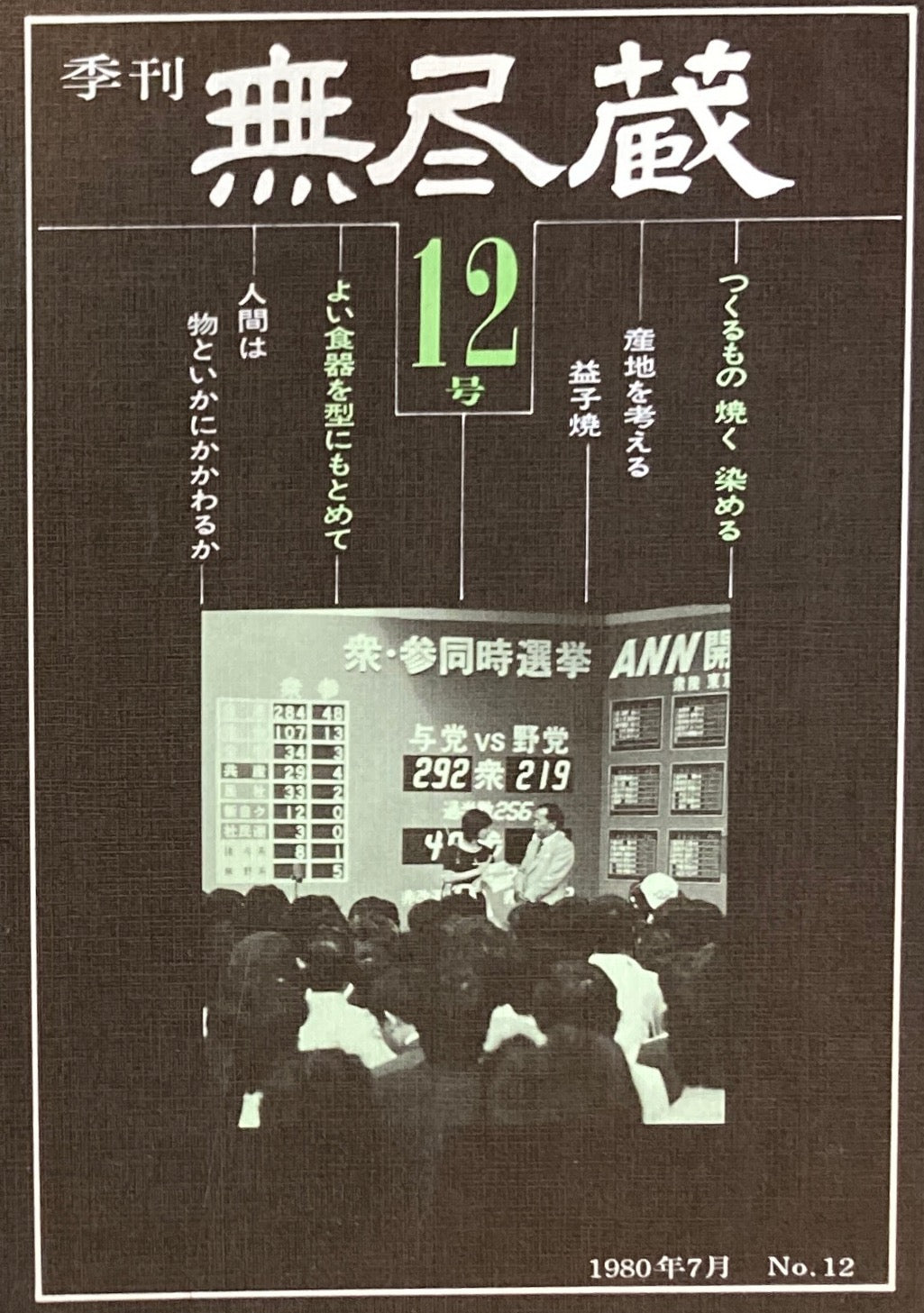 季刊 無尽蔵 第12号 1980年7月号 焼く・染める・益子焼