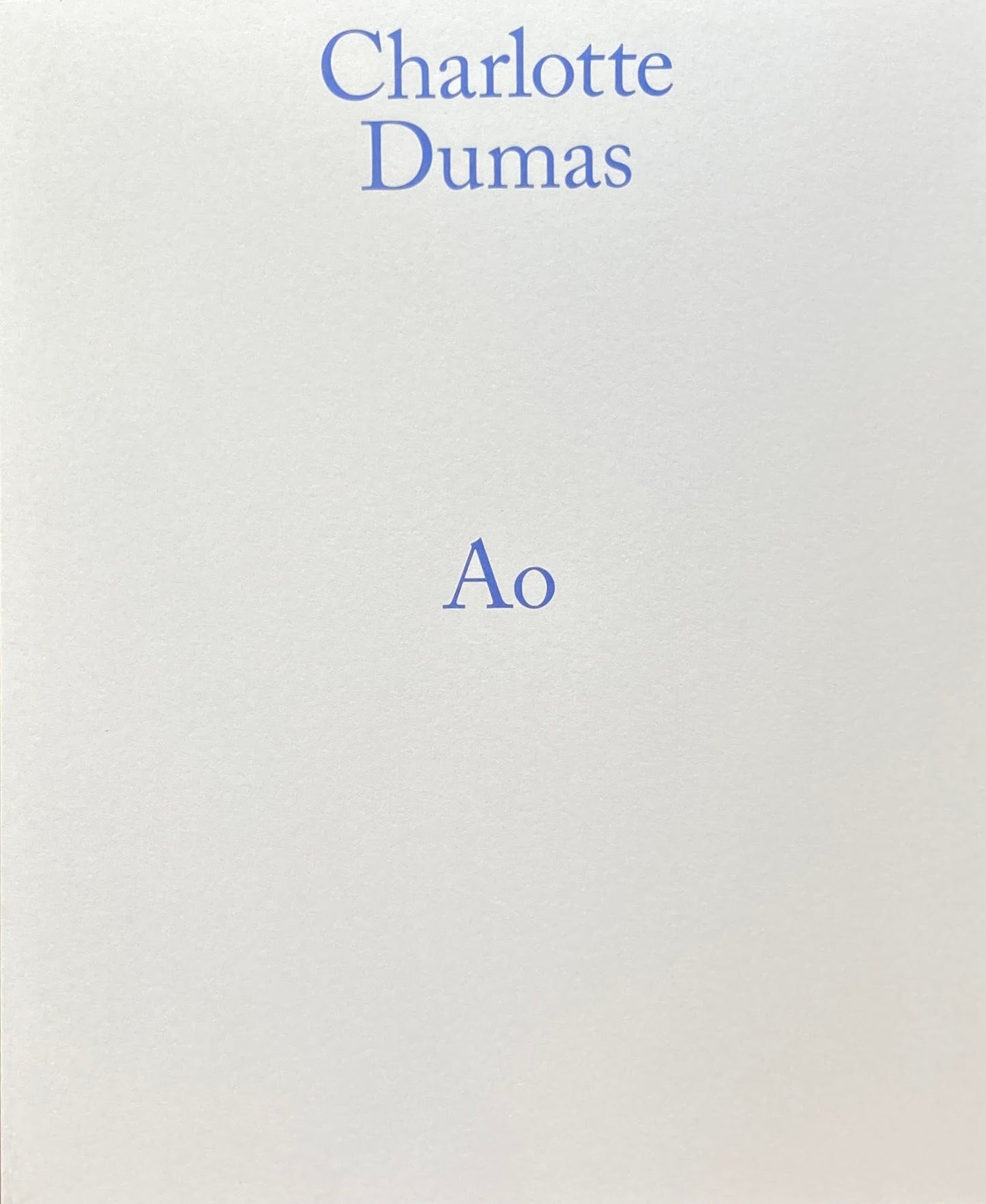 Charlotte Dumas - Ao (Blue) シャルロット・デュマ写真集