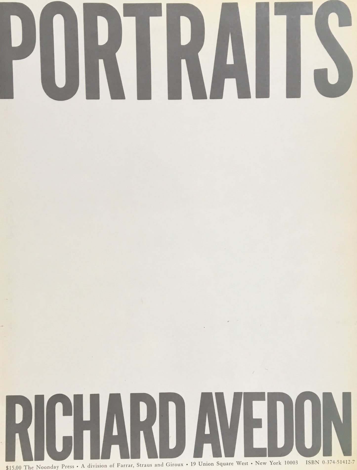 PORTRAITS RICHARD AVEDON  リチャード・アヴェドン
