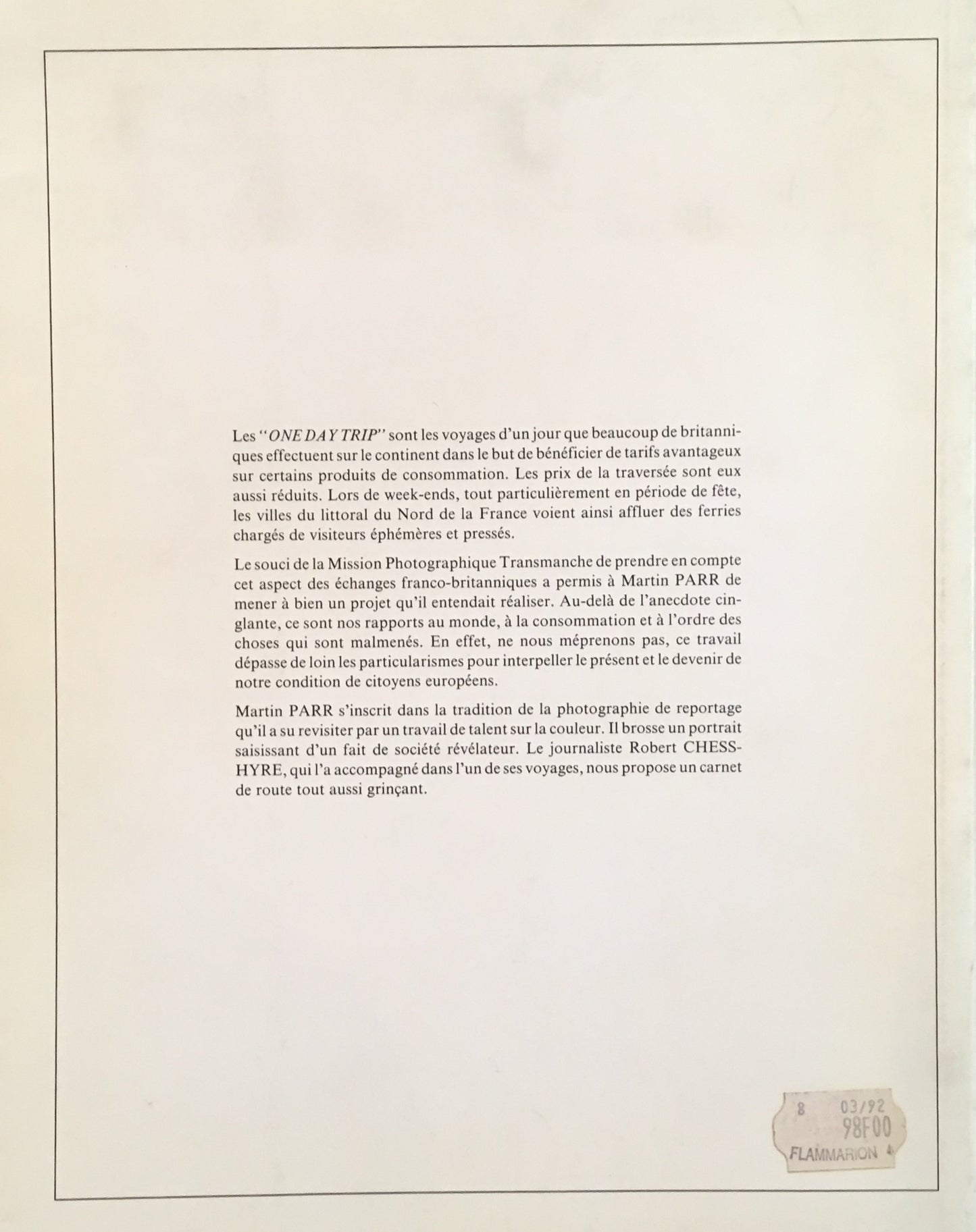 One Day Trip Martin Parr マーティン・パー