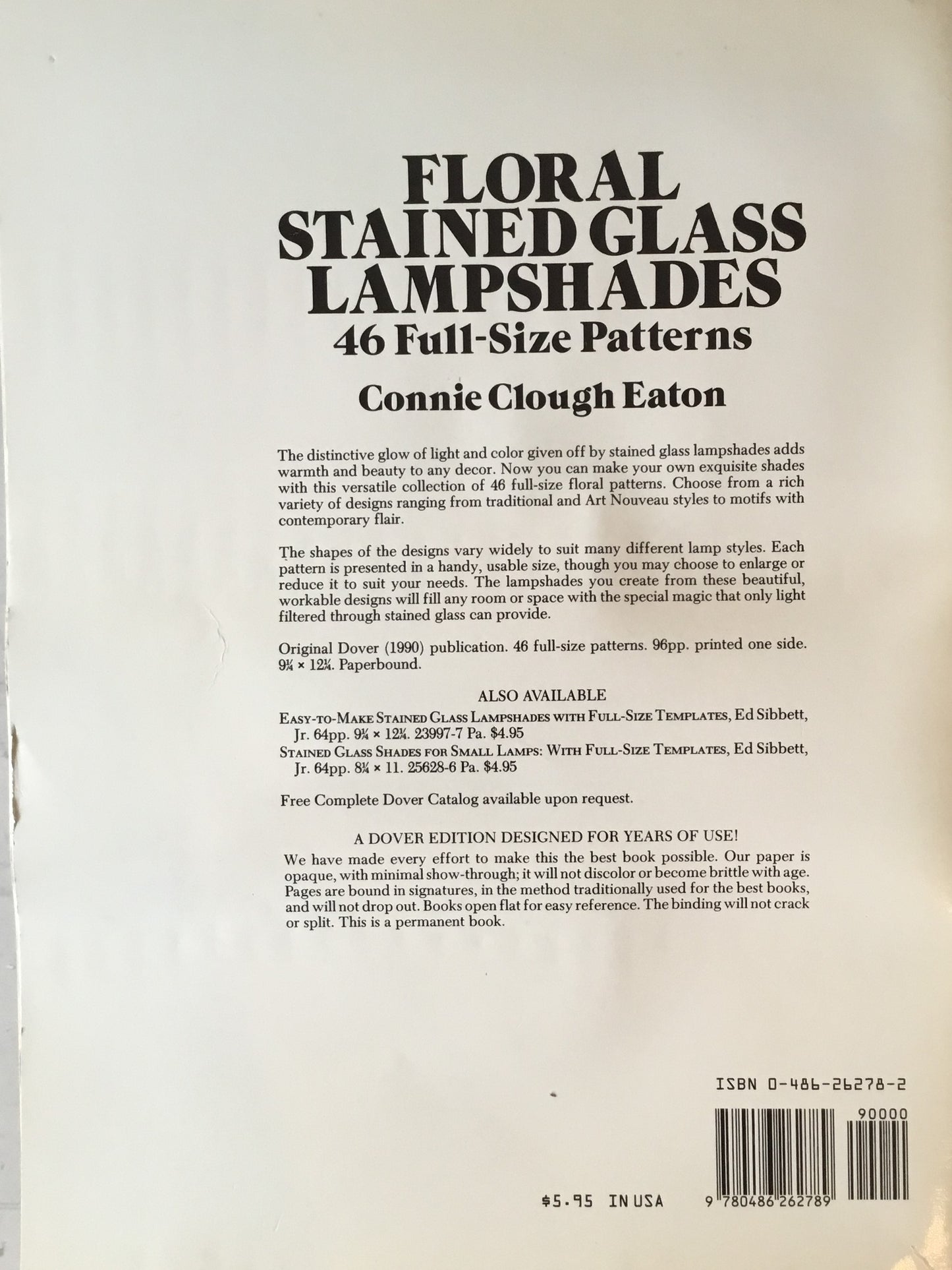 Floral Stained Glasss Lampshades 46Full-Size Patterns Connie Clough Eaton Dover