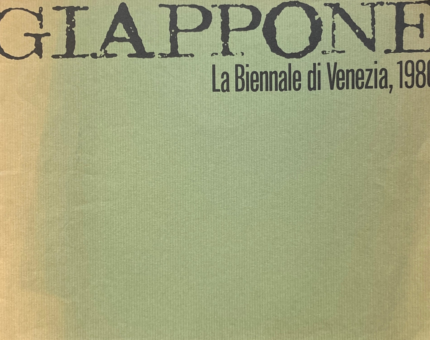 GIAPPONE La Biennale di Venezia,1980